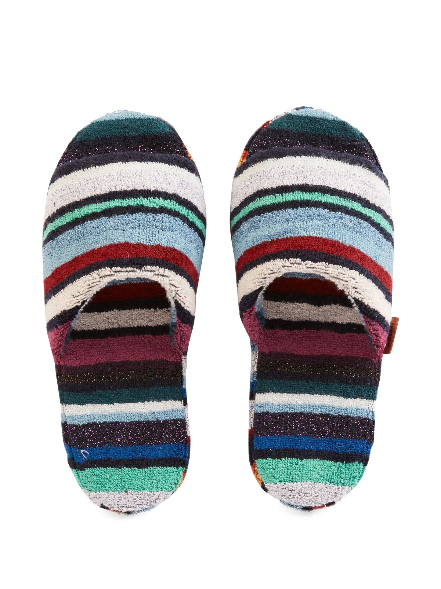 striped patterned slippers