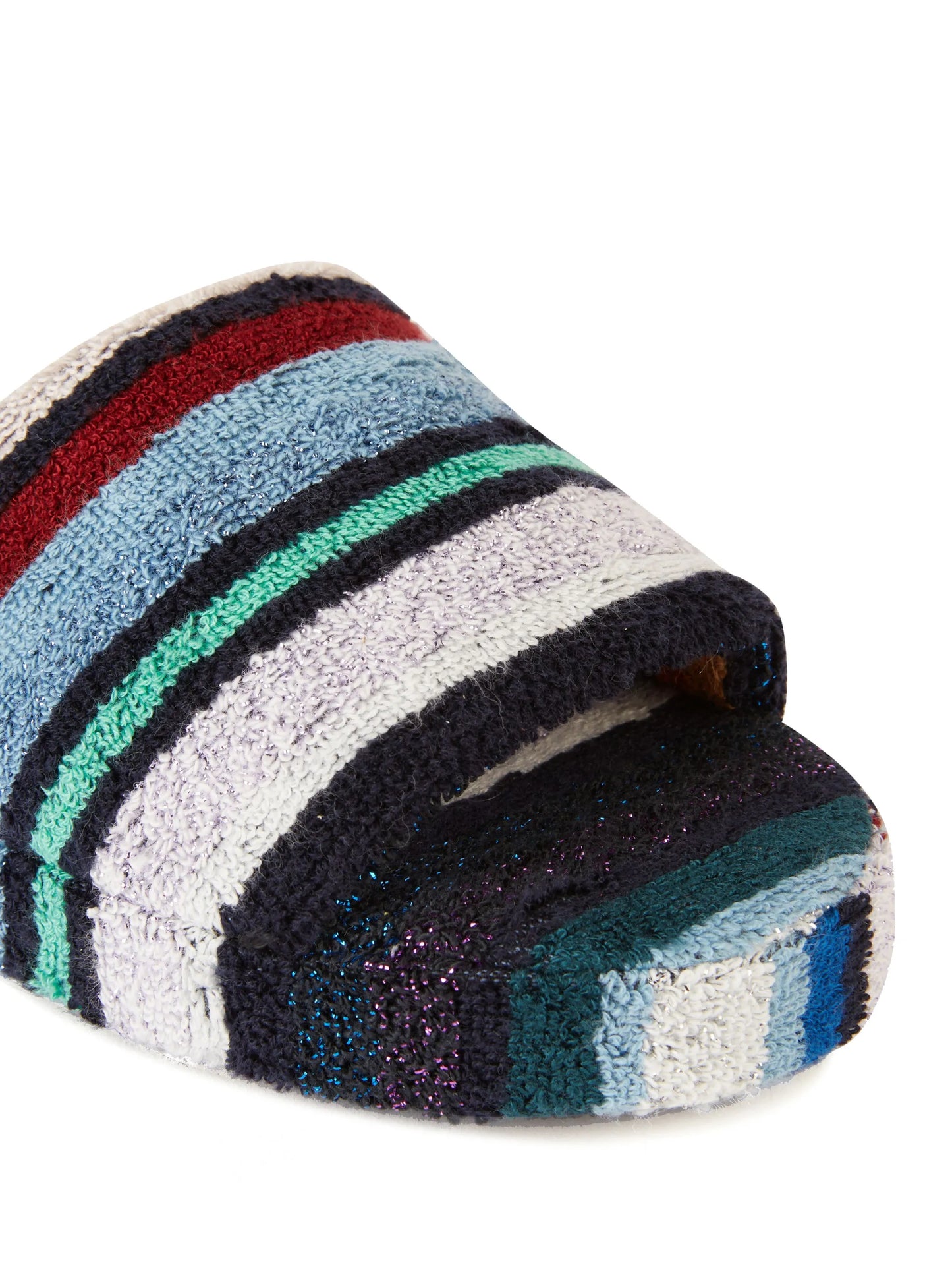 striped patterned slippers
