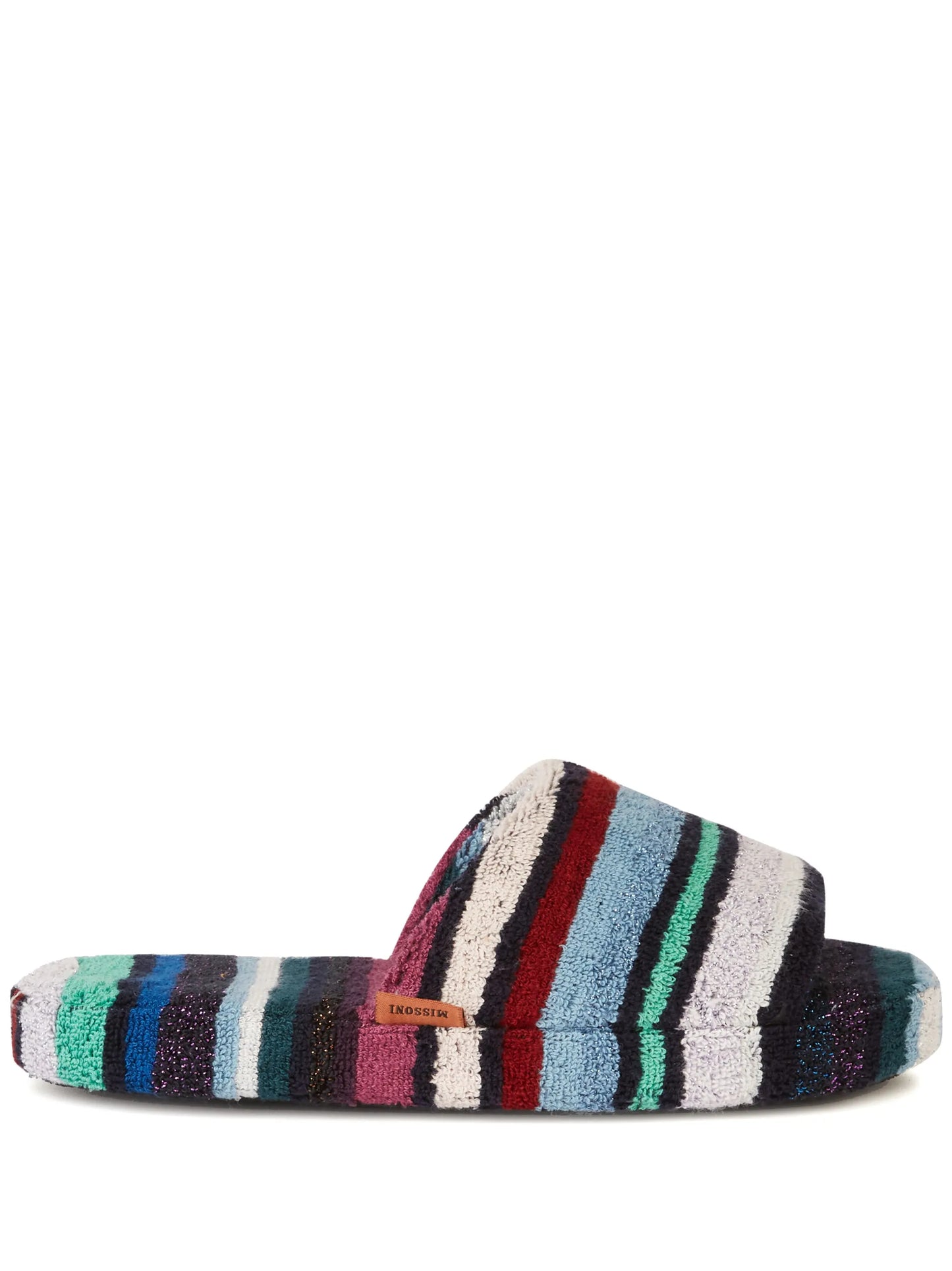 striped patterned slippers