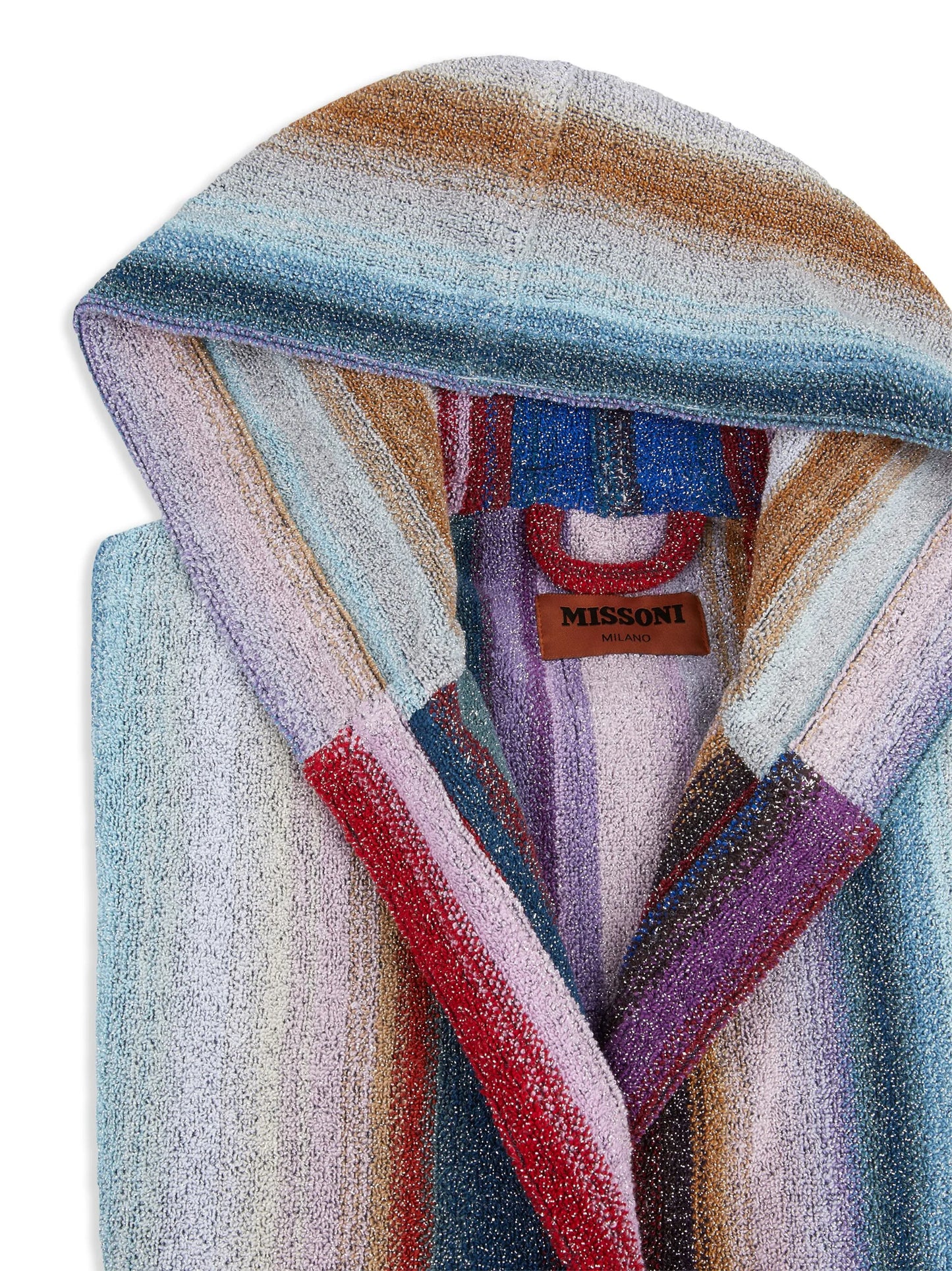 gradient-effect hooded robe