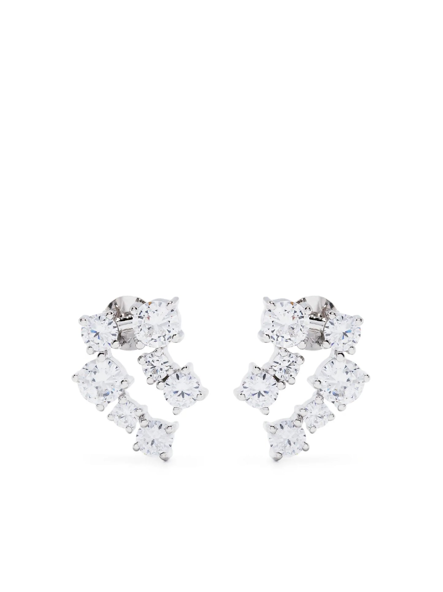 crystal polished drop earrings