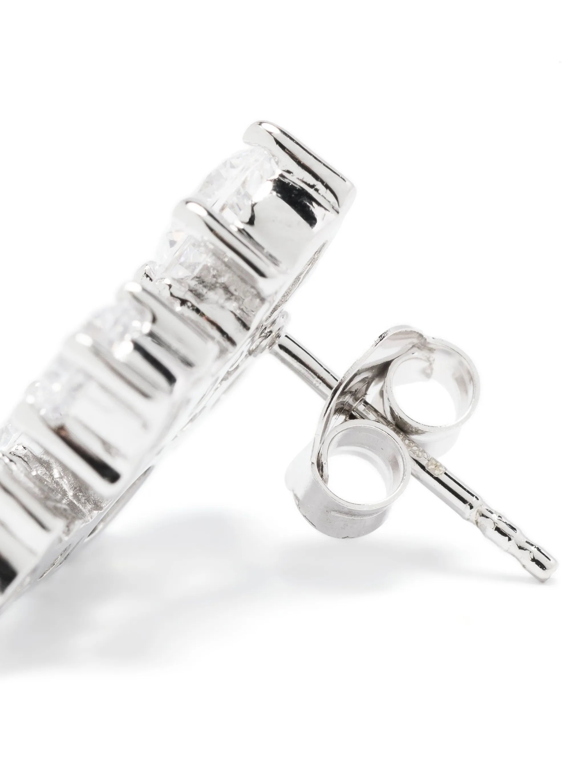 crystal polished drop earrings