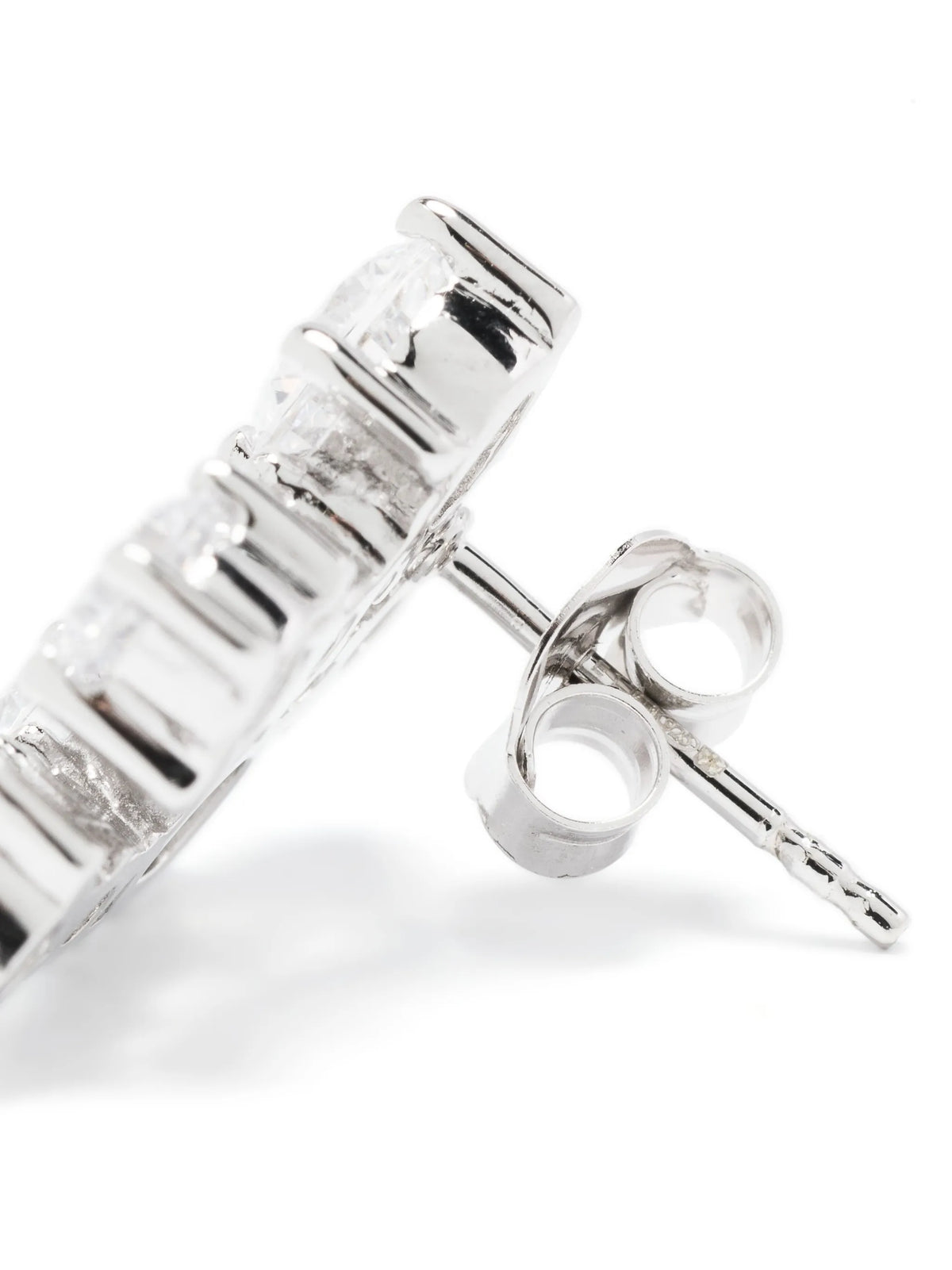 crystal polished drop earrings