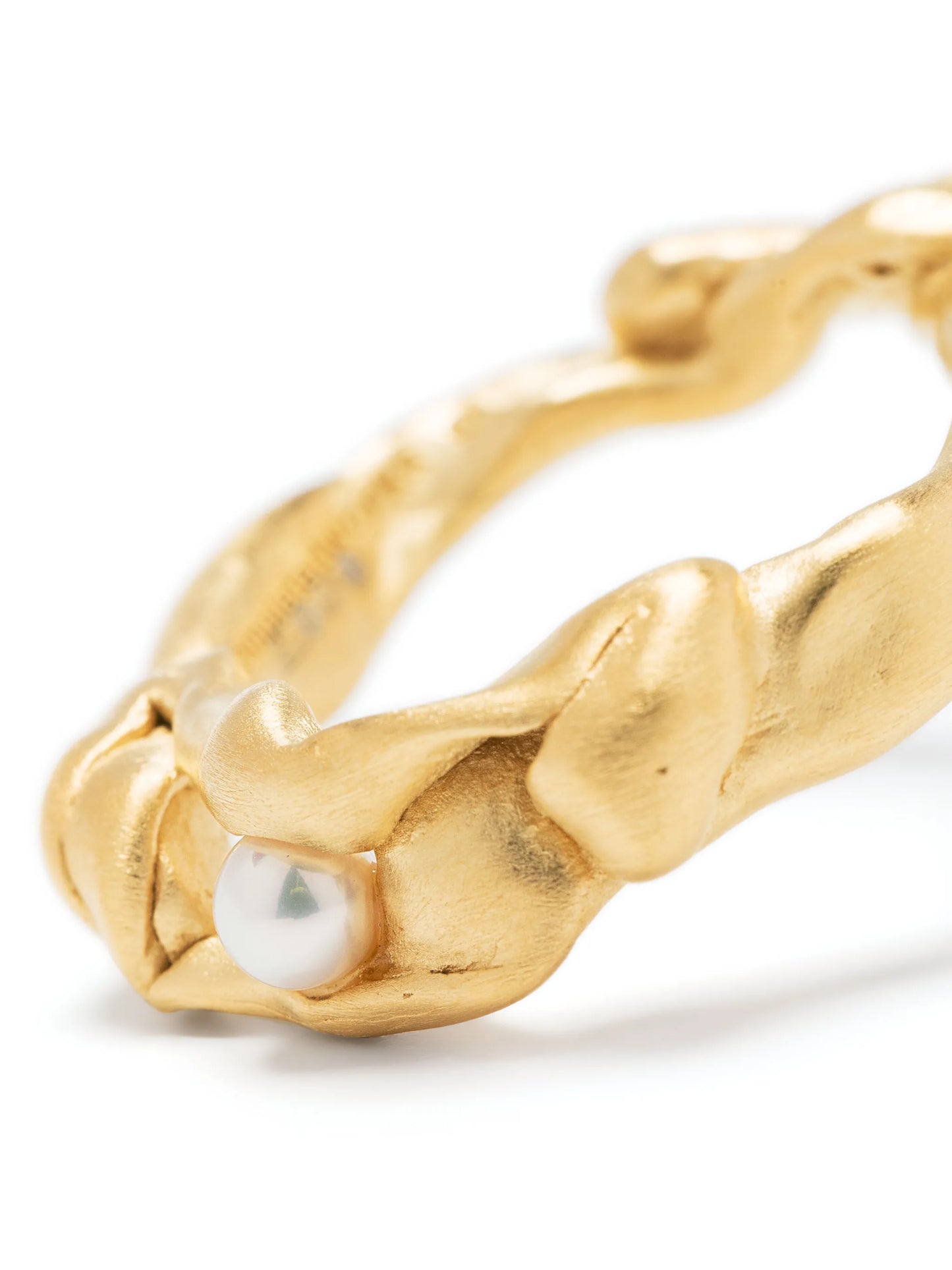 twisted-band pearl ring