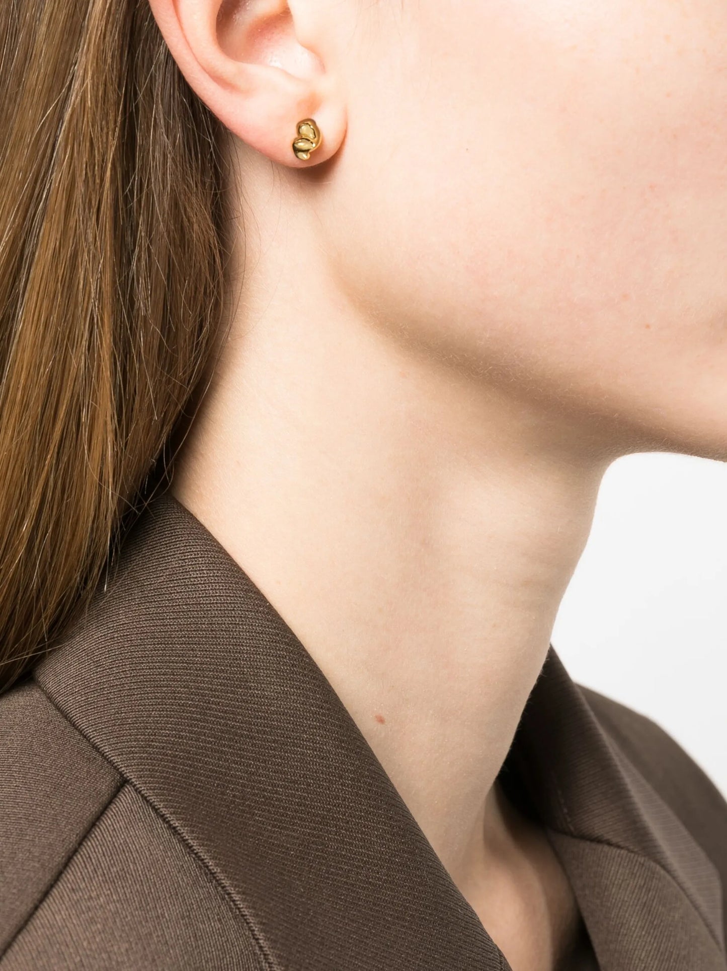 mismatch rose-motif drop earrings