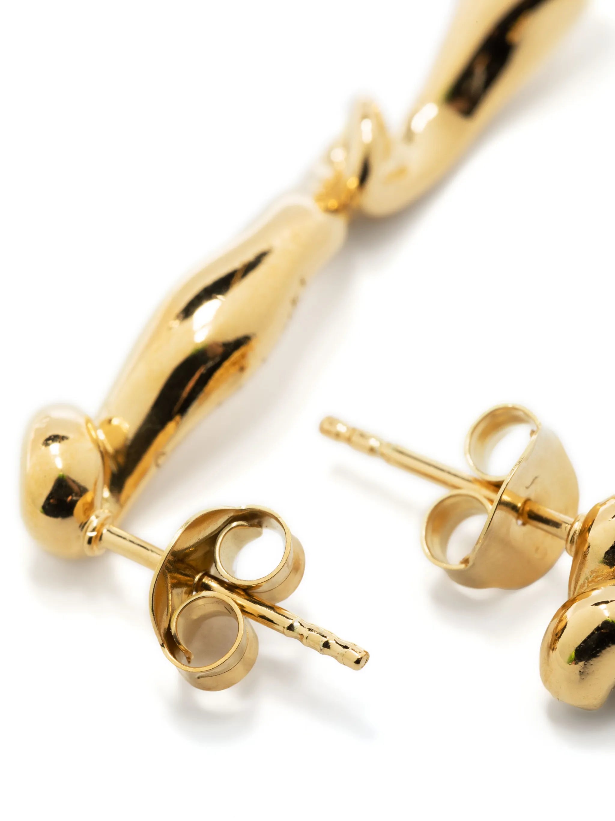mismatch rose-motif drop earrings