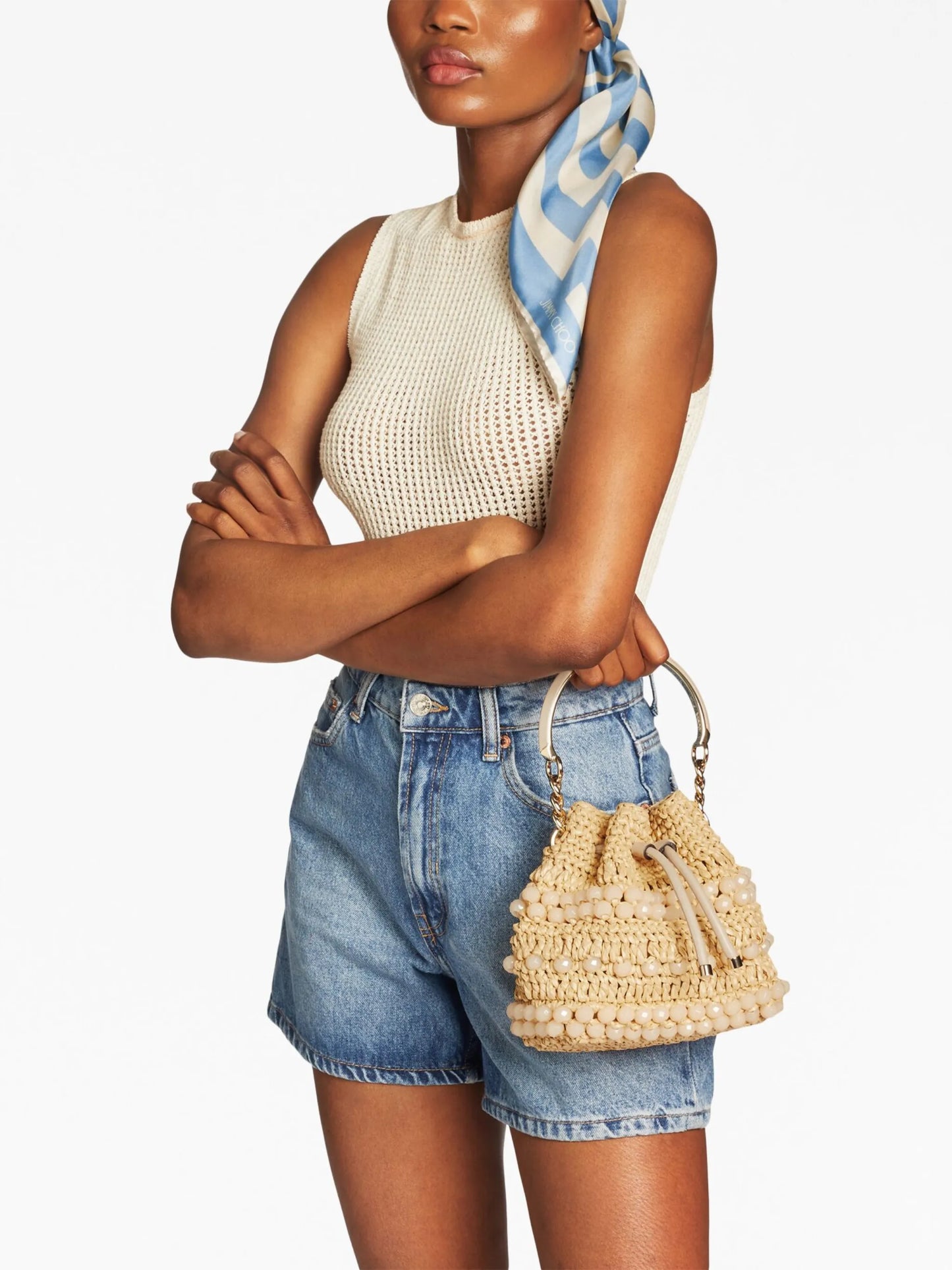 Bon Bon woven bucket bag