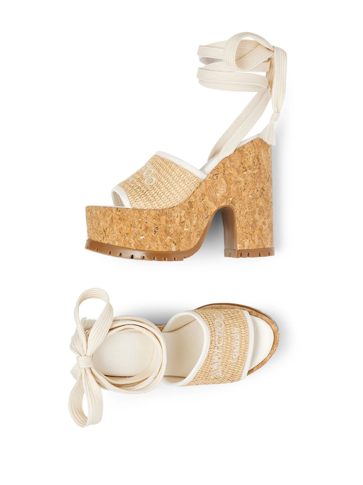 Gal 130mm raffia platform sandals
