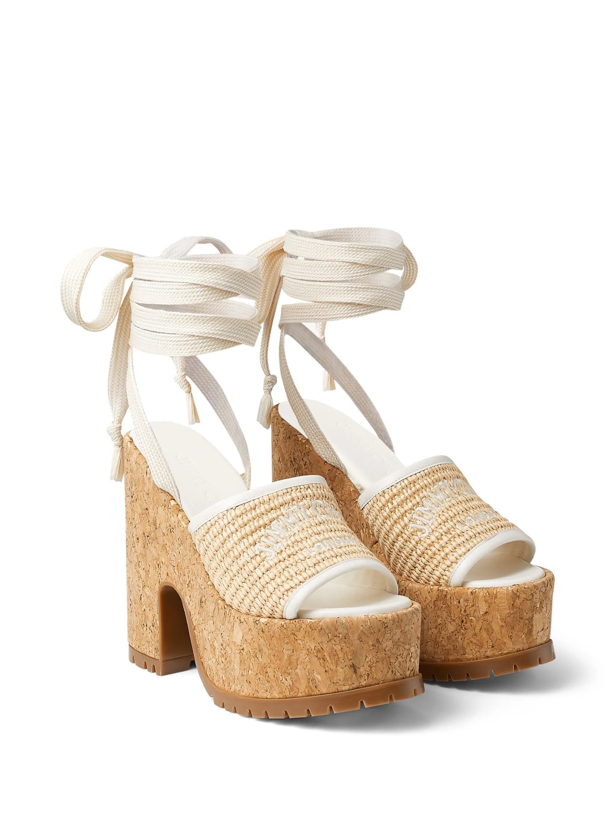 Gal 130mm raffia platform sandals