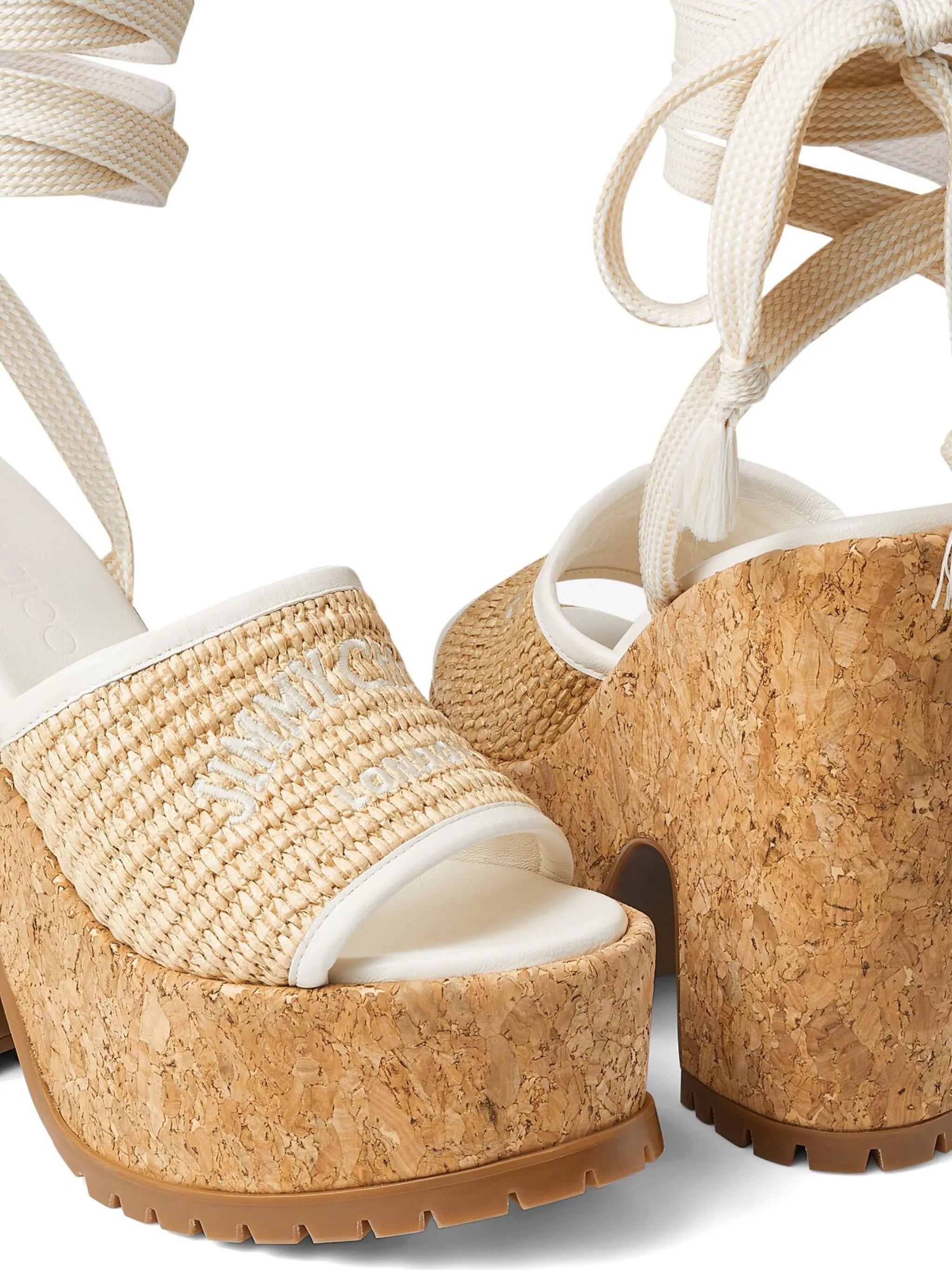 Gal 130mm raffia platform sandals