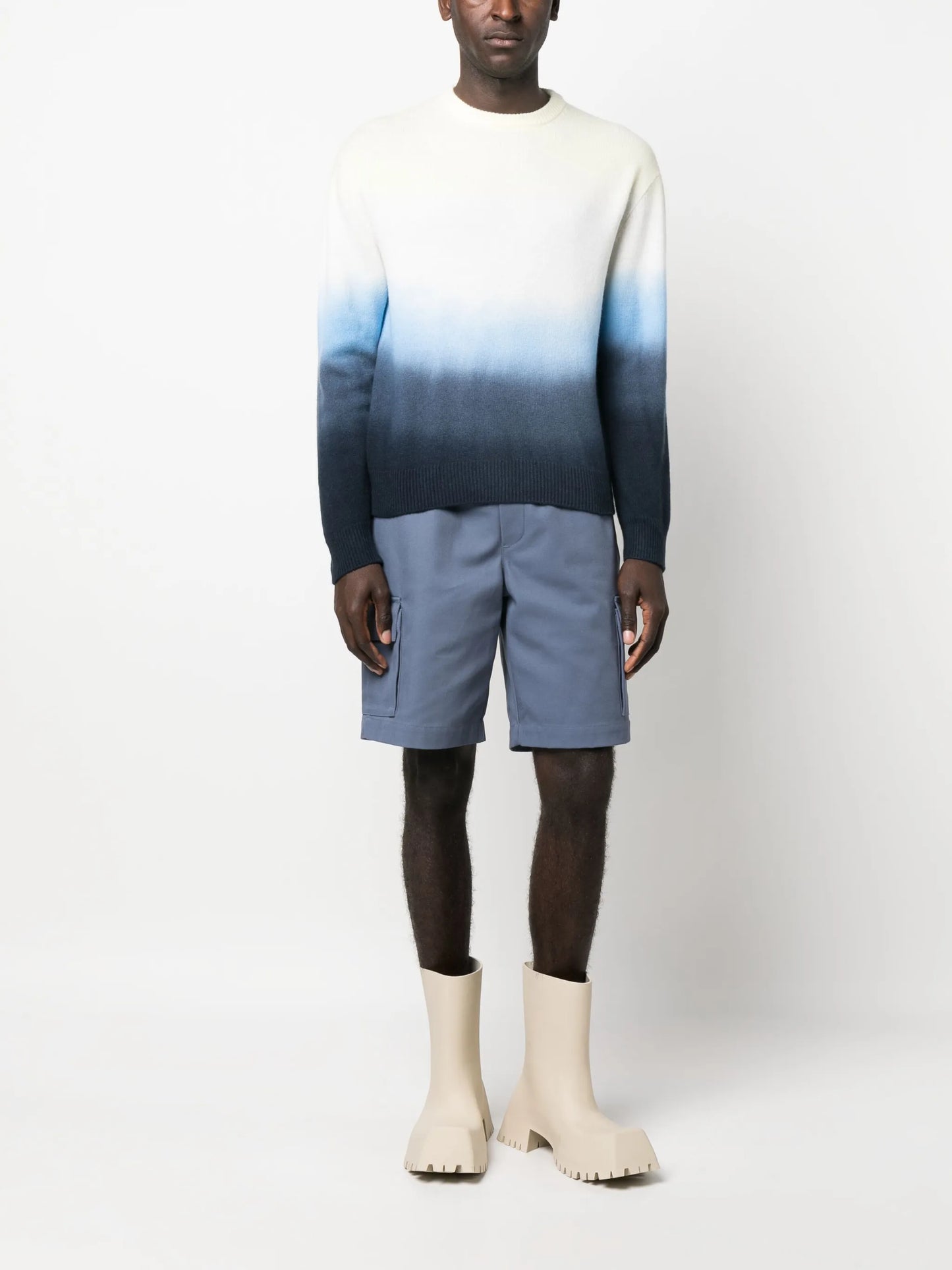 gradient-effect knit jumper