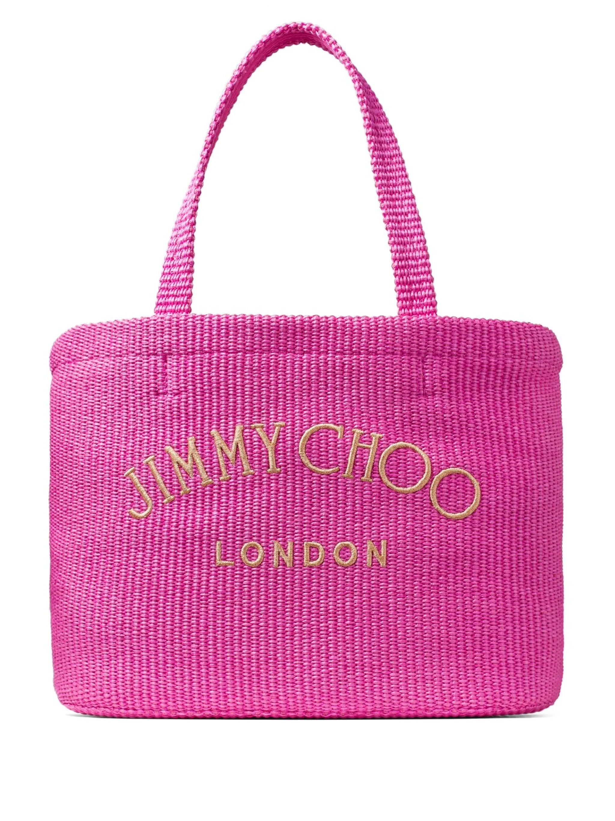 logo-print beach tote
