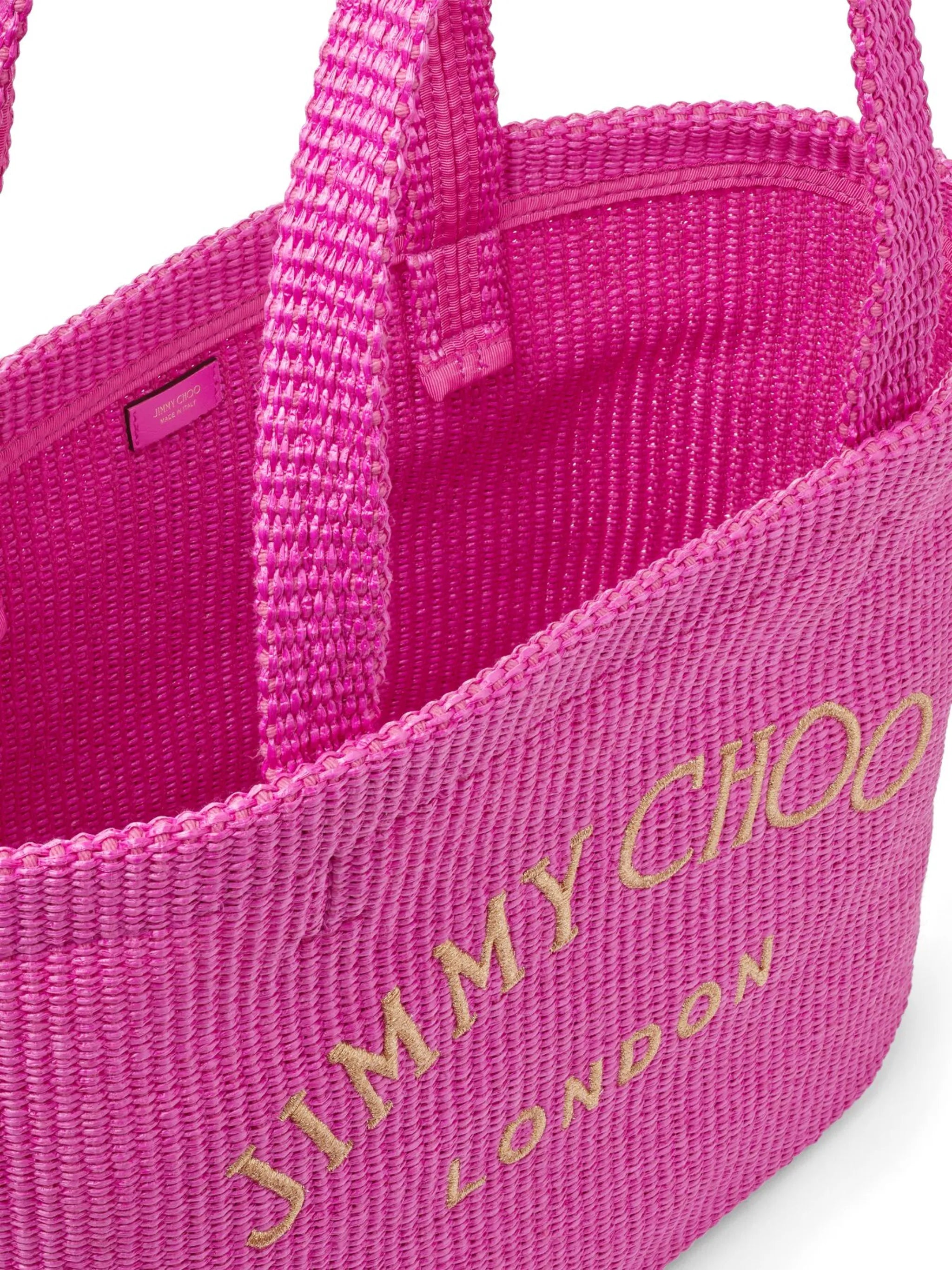 logo-print beach tote