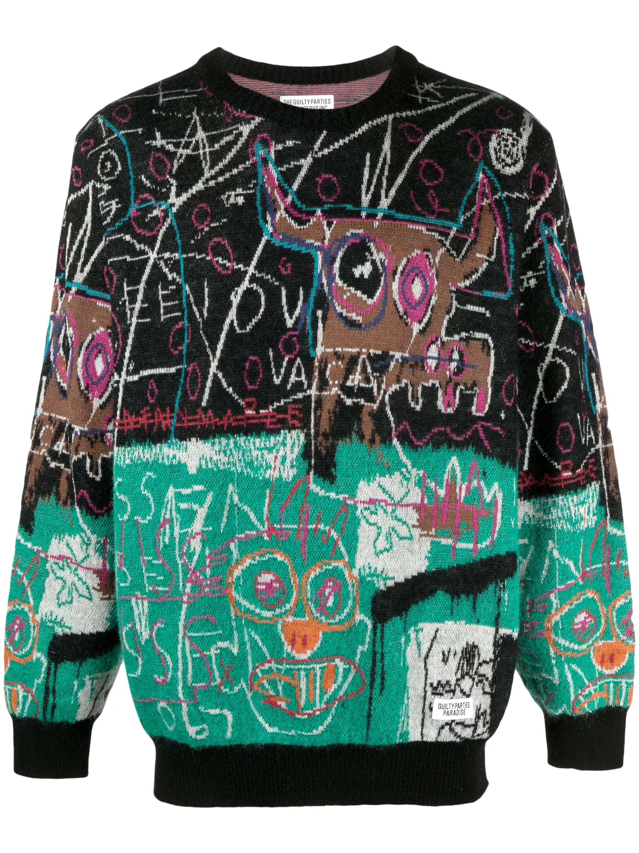 Jean-Michel Basquiat intarsia-knit jumper