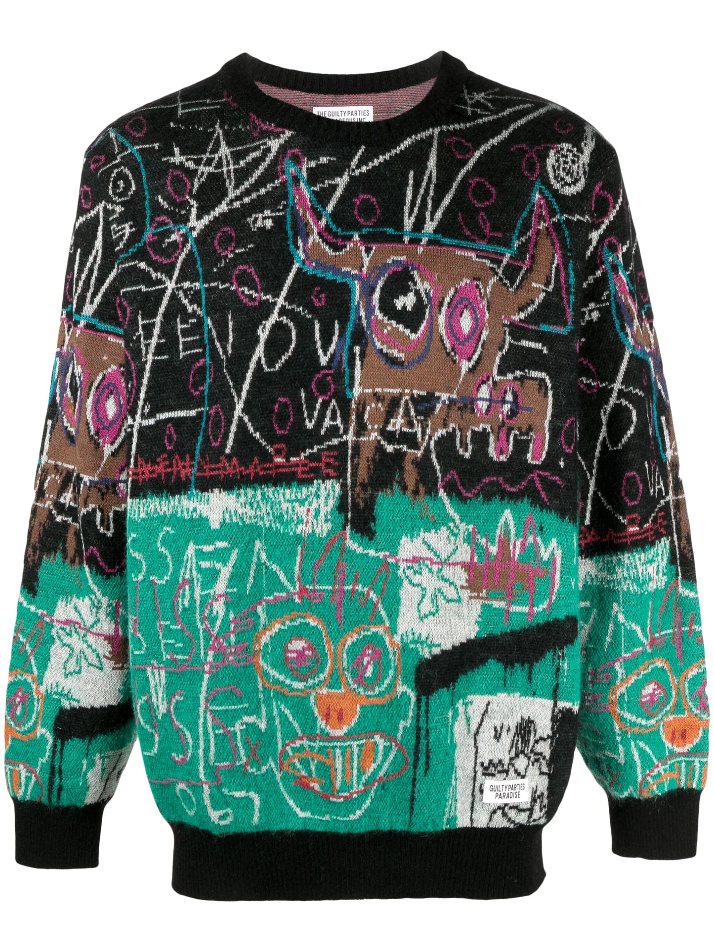 Jean-Michel Basquiat intarsia-knit jumper