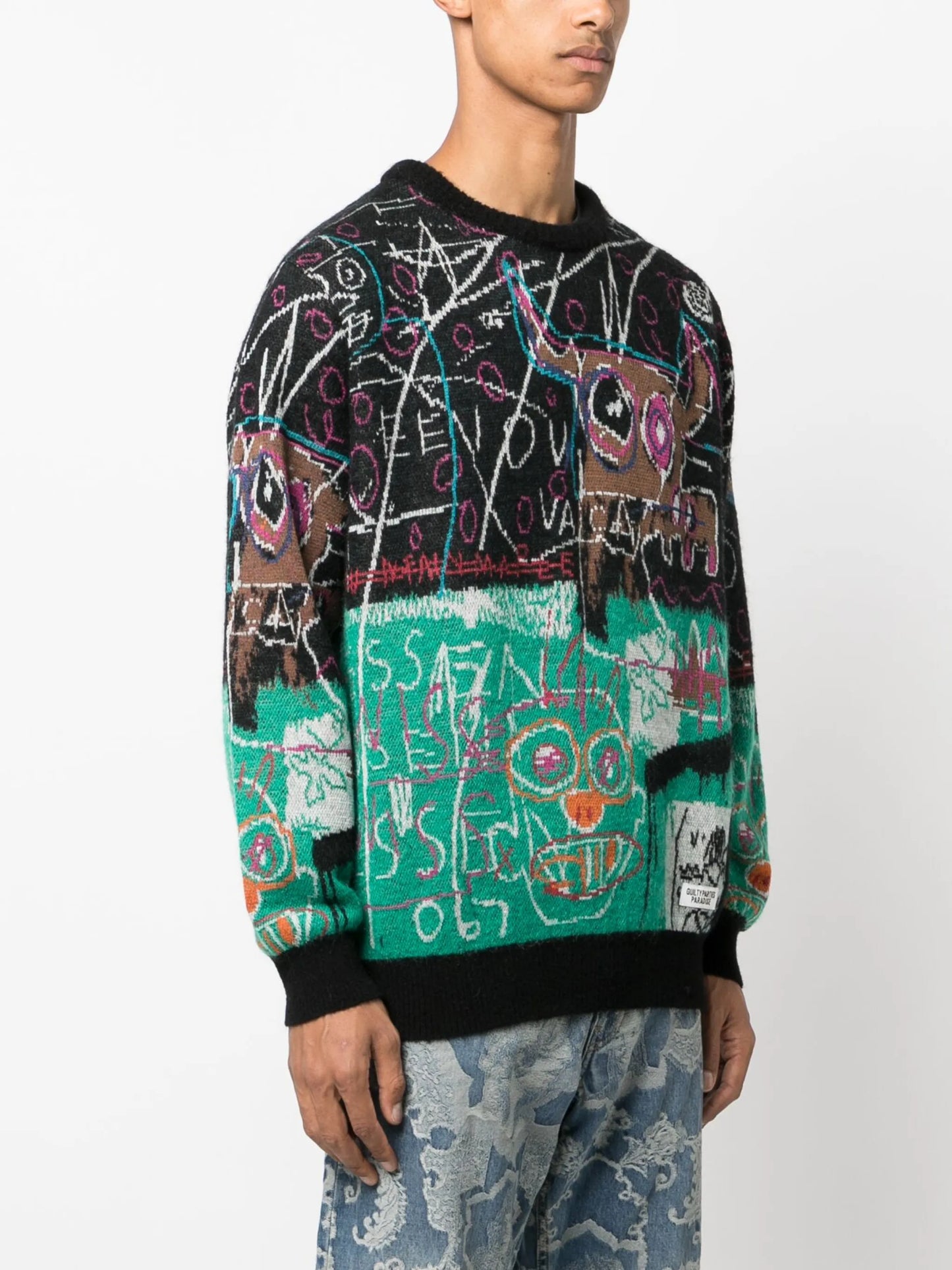 Jean-Michel Basquiat intarsia-knit jumper