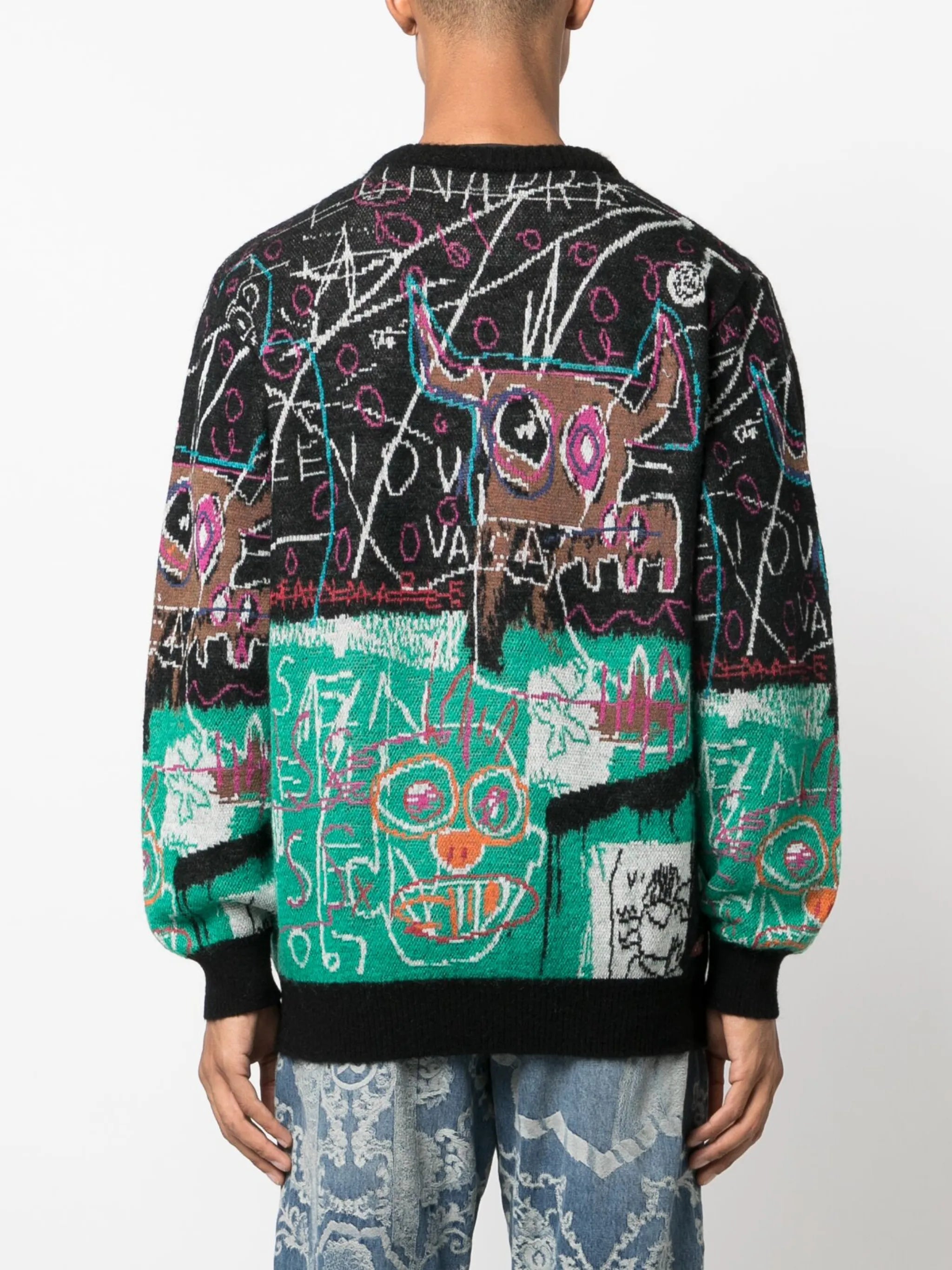 Jean-Michel Basquiat intarsia-knit jumper