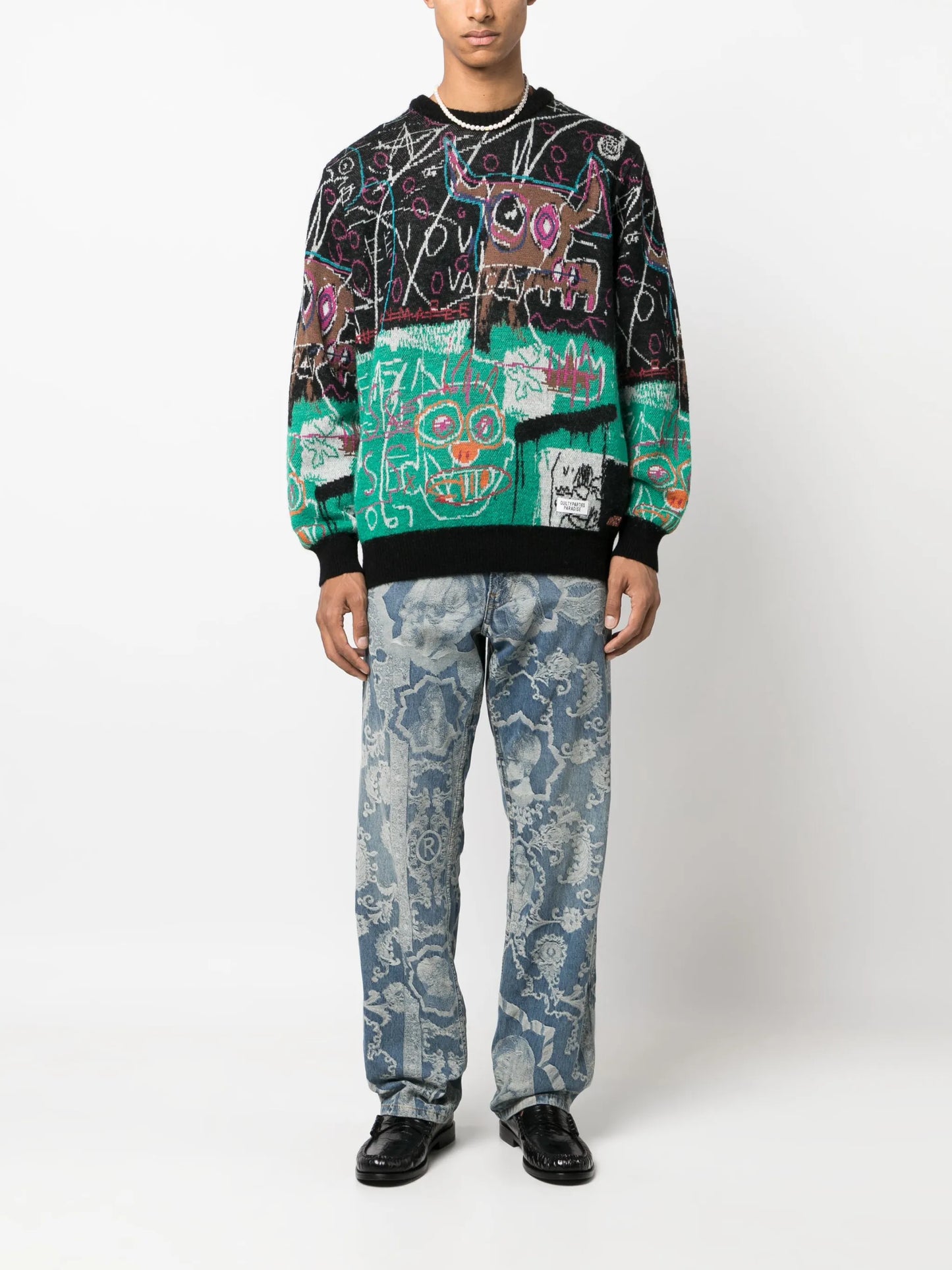 Jean-Michel Basquiat intarsia-knit jumper