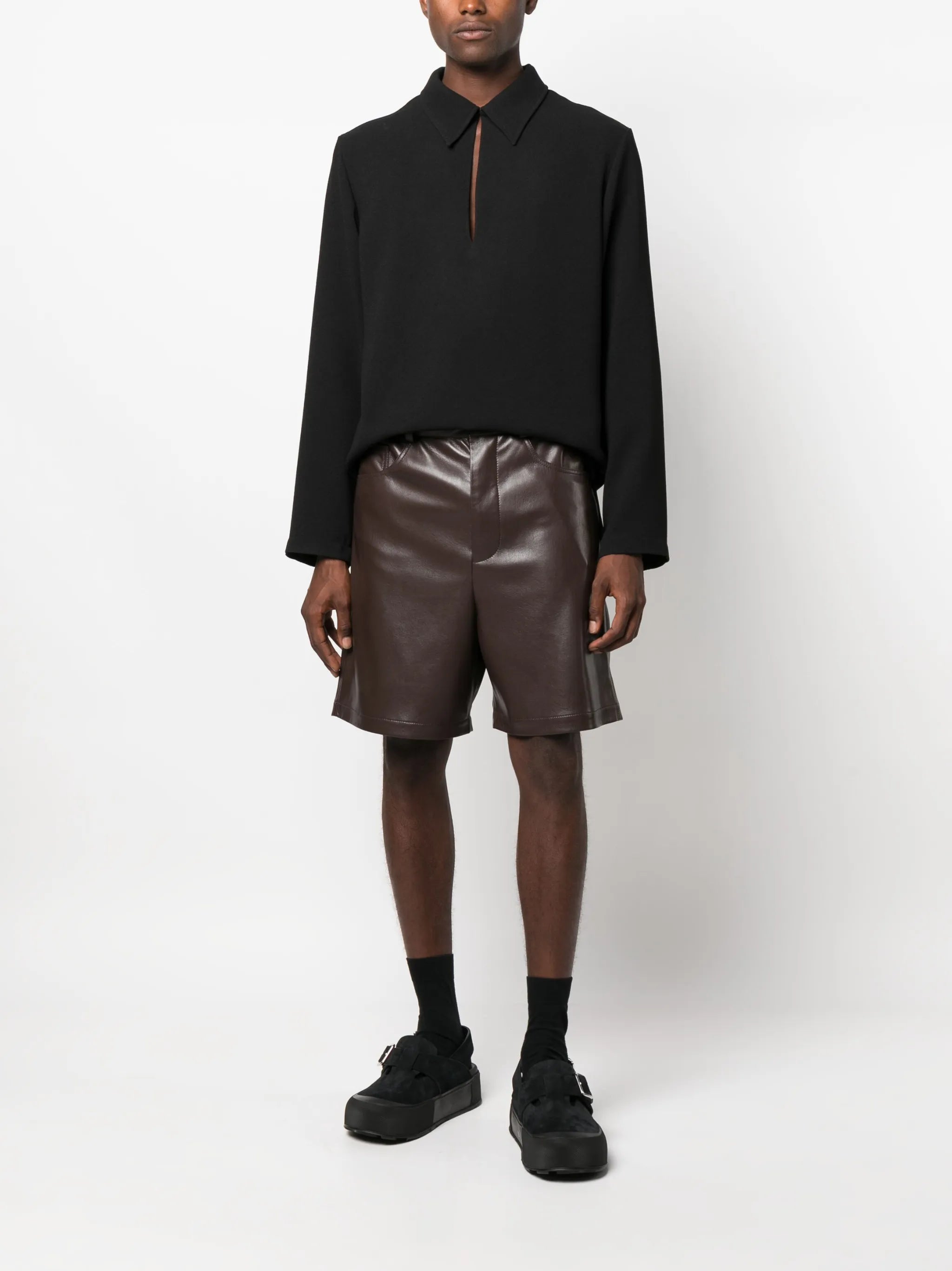 Marlon keyhole neck shirt