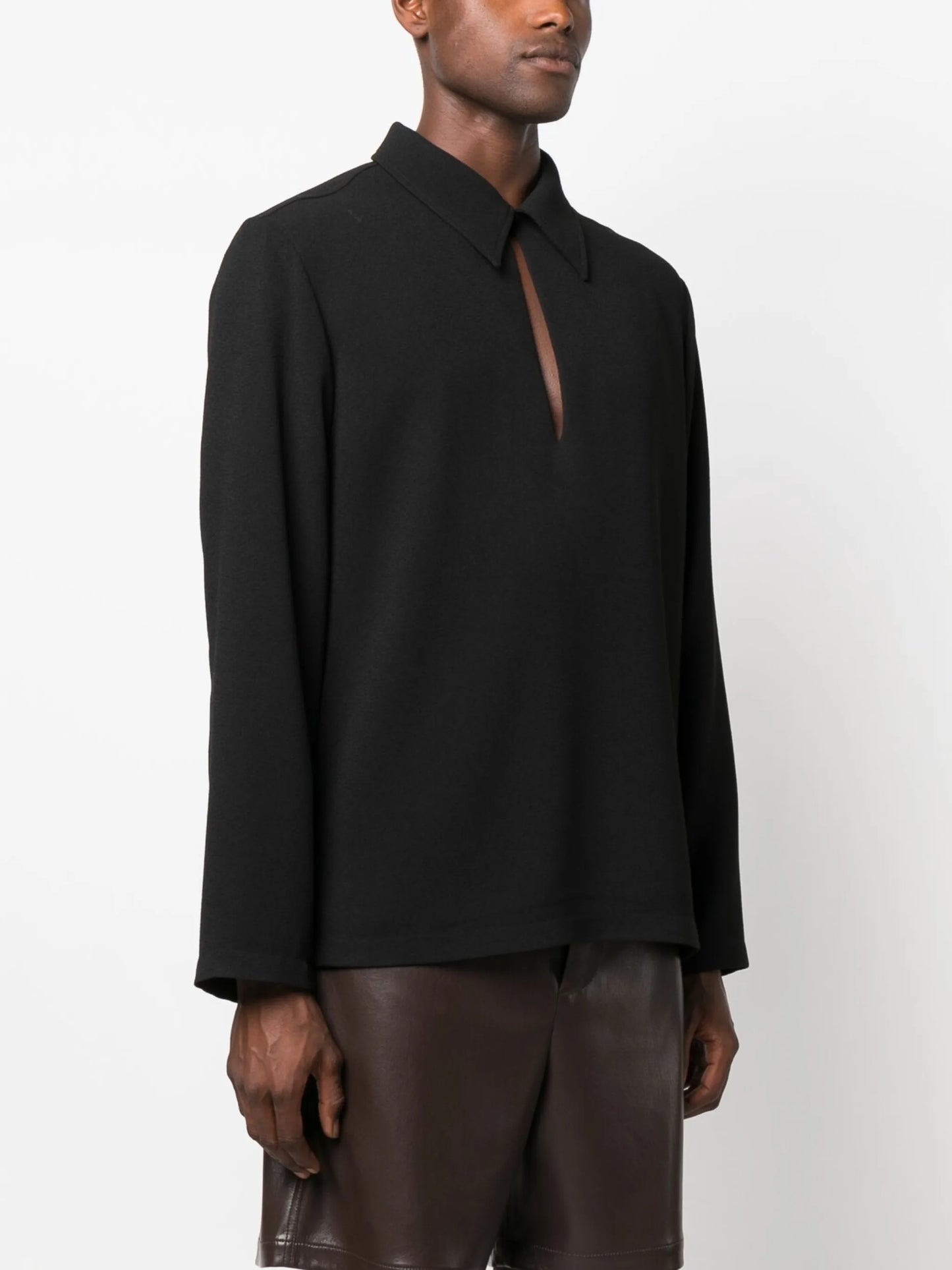 Marlon keyhole neck shirt