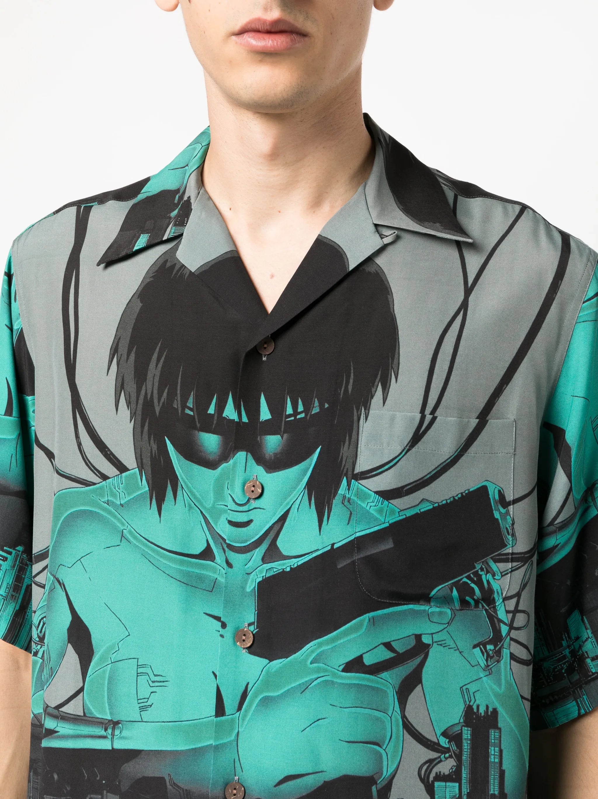 x Ghost In The Shell graphic-print shirt