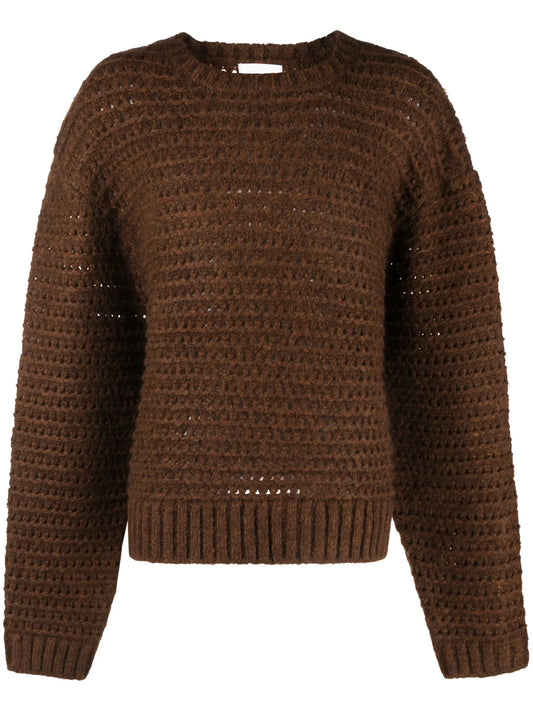 crew neck knitted jumper