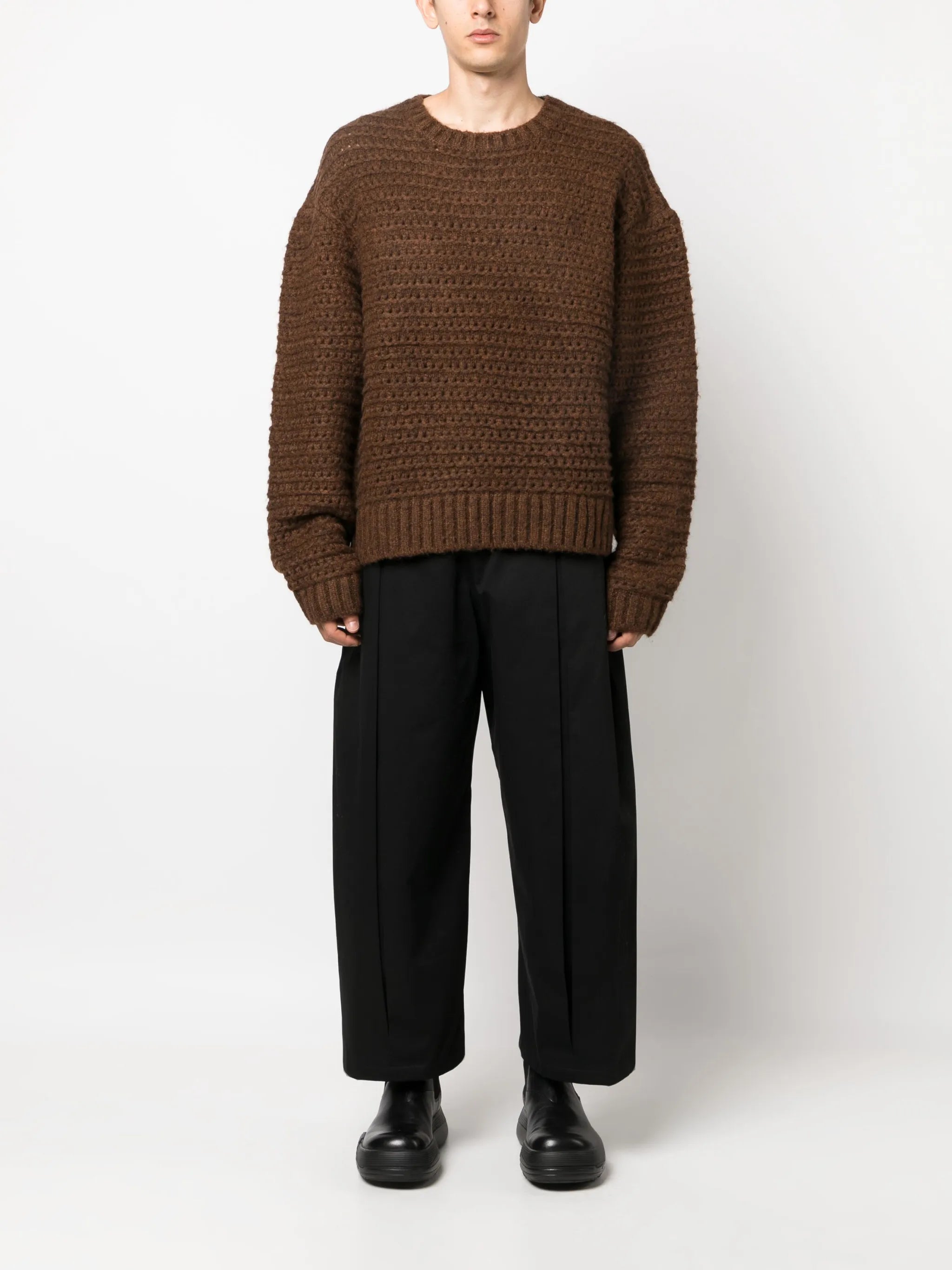 crew neck knitted jumper