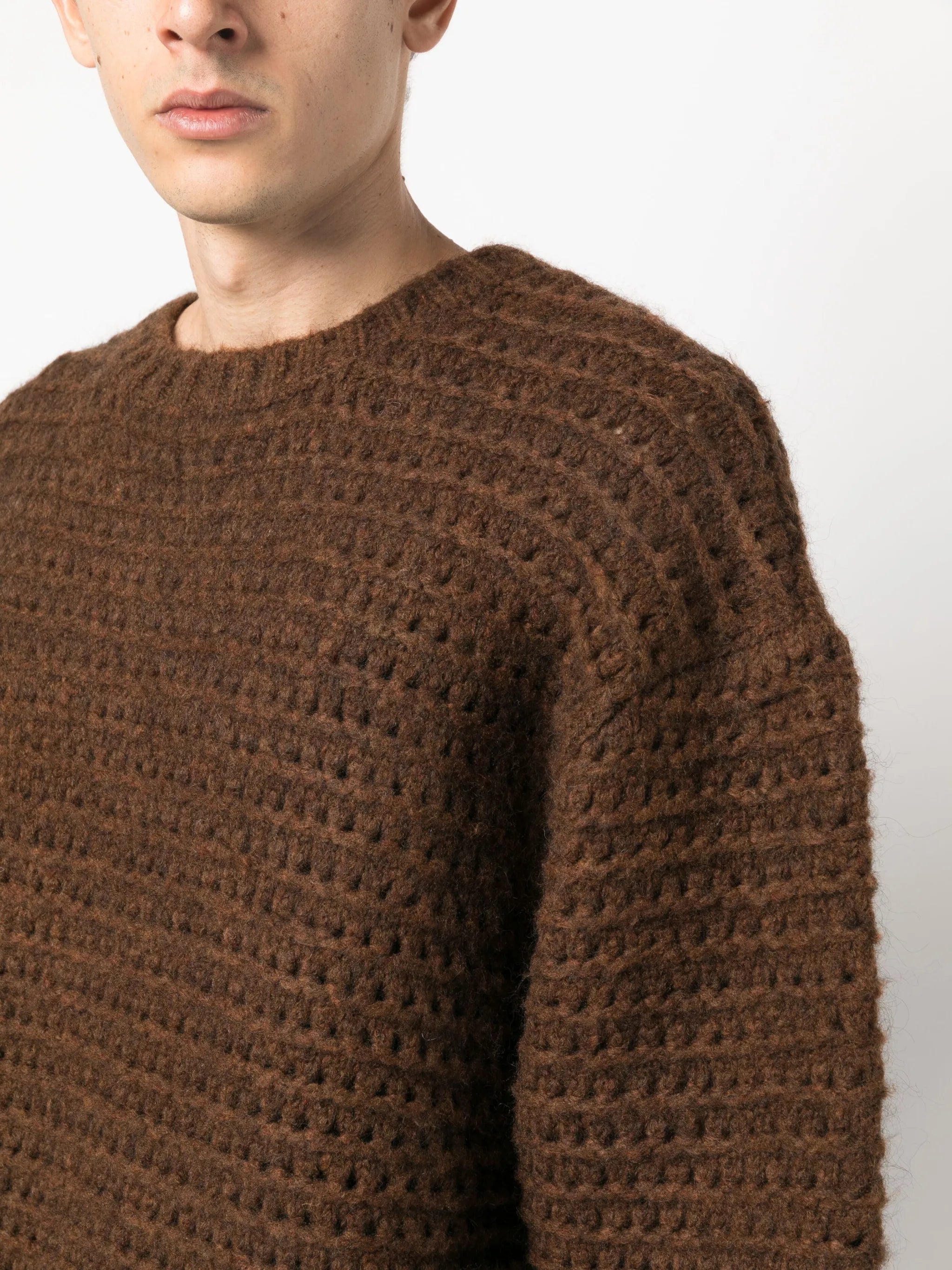 crew neck knitted jumper