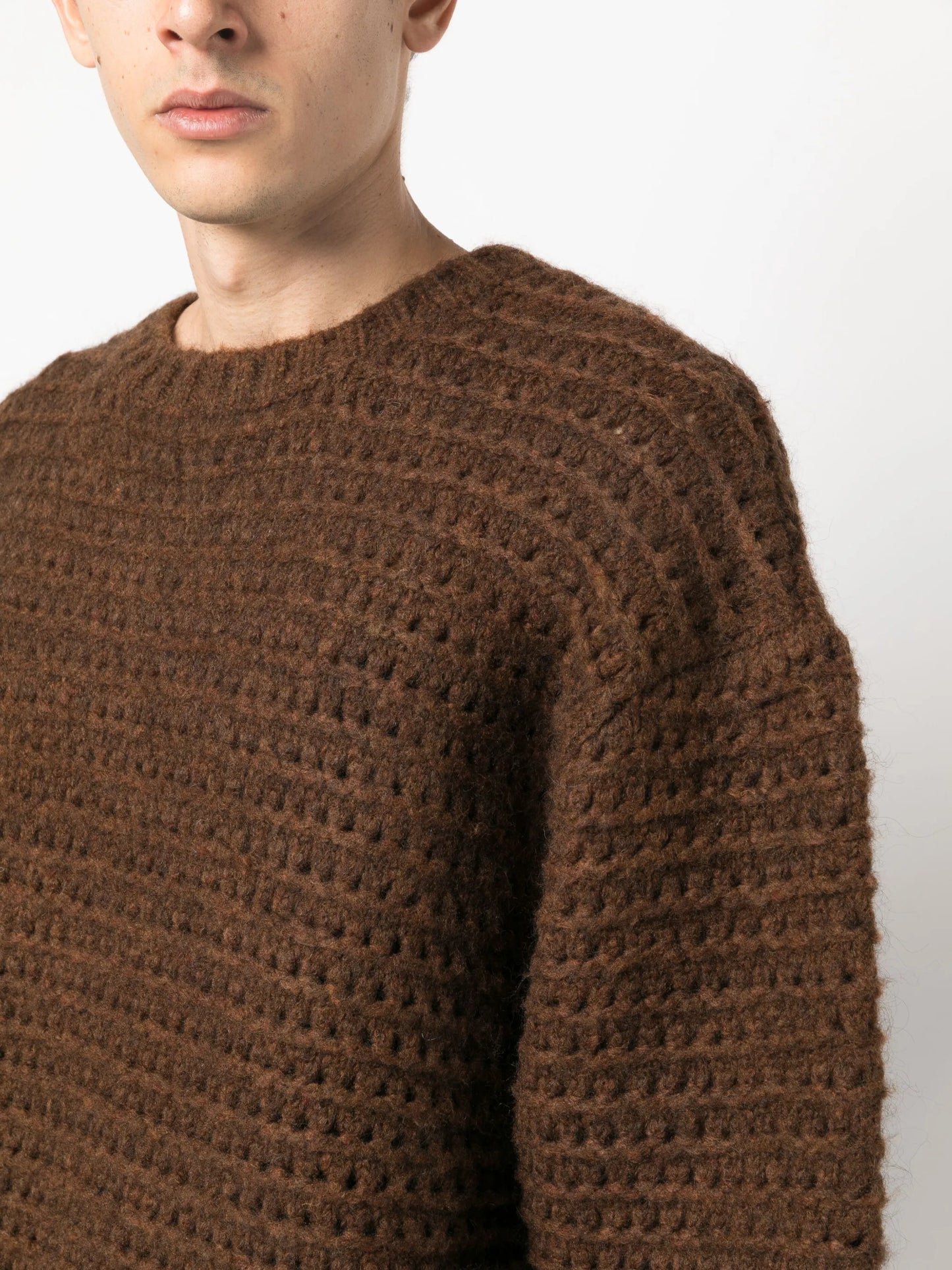 crew neck knitted jumper