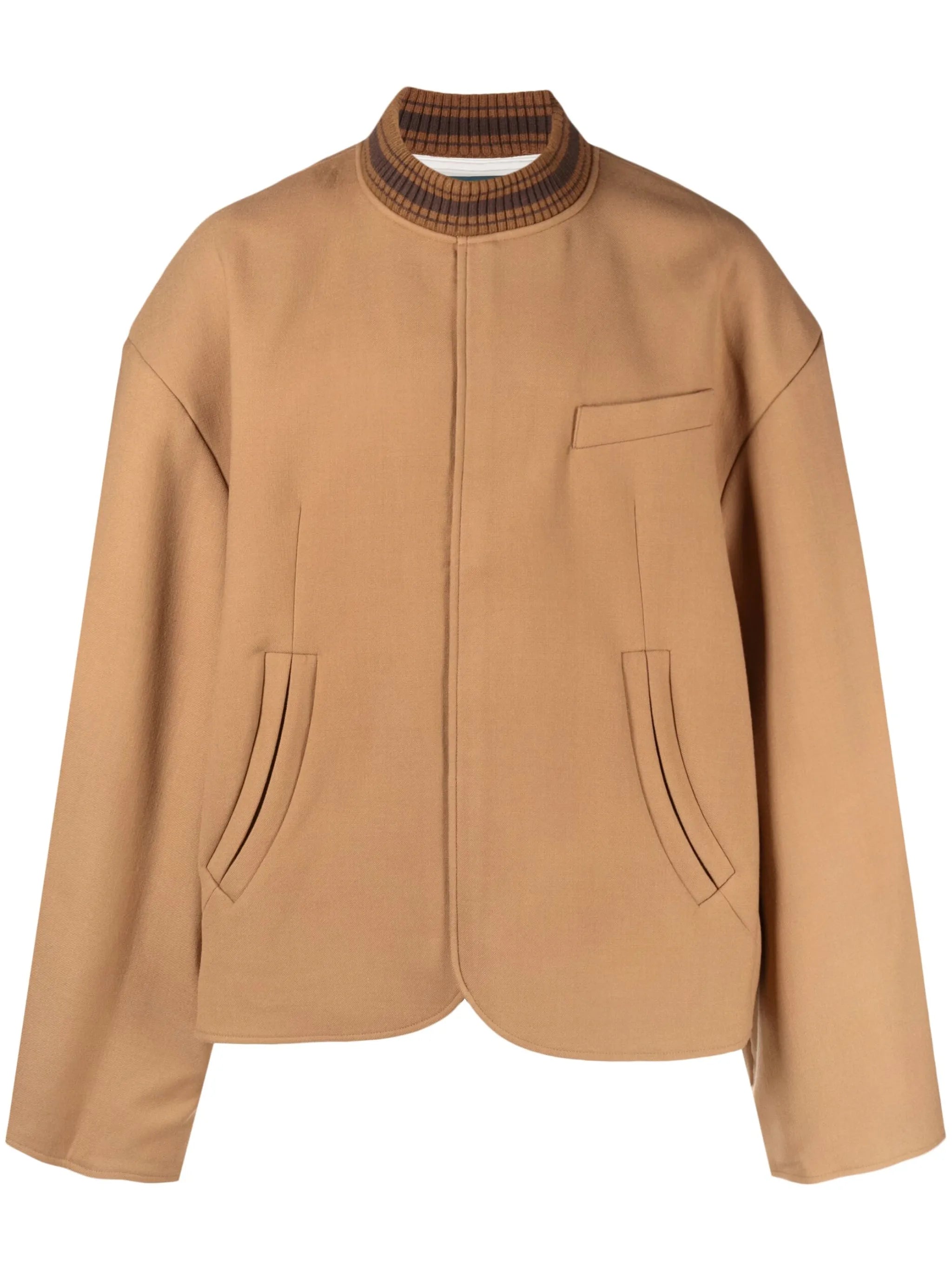 Galen ribbed-trim jacket