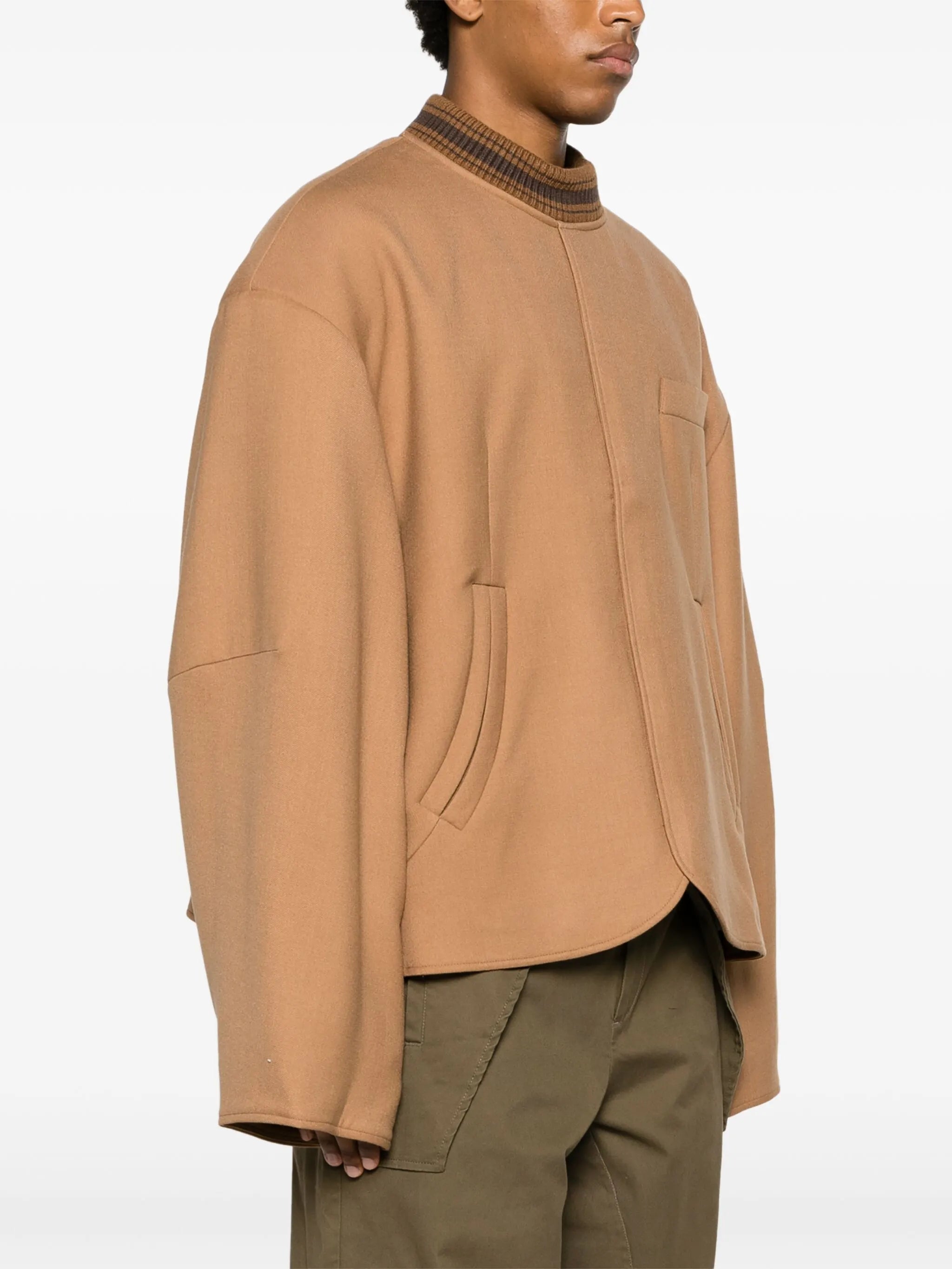 Galen ribbed-trim jacket