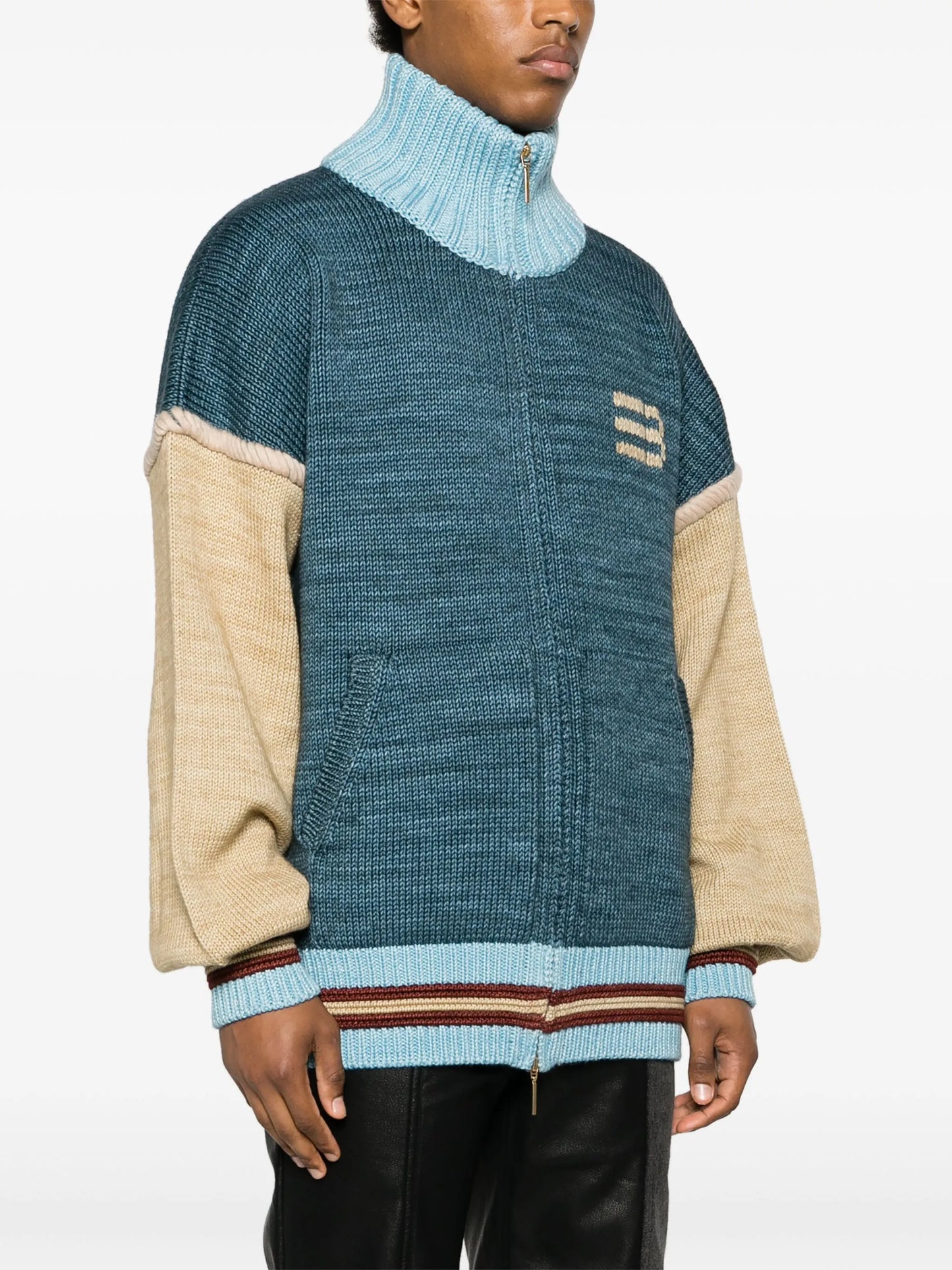Victory chunky-knit bomber cardigan