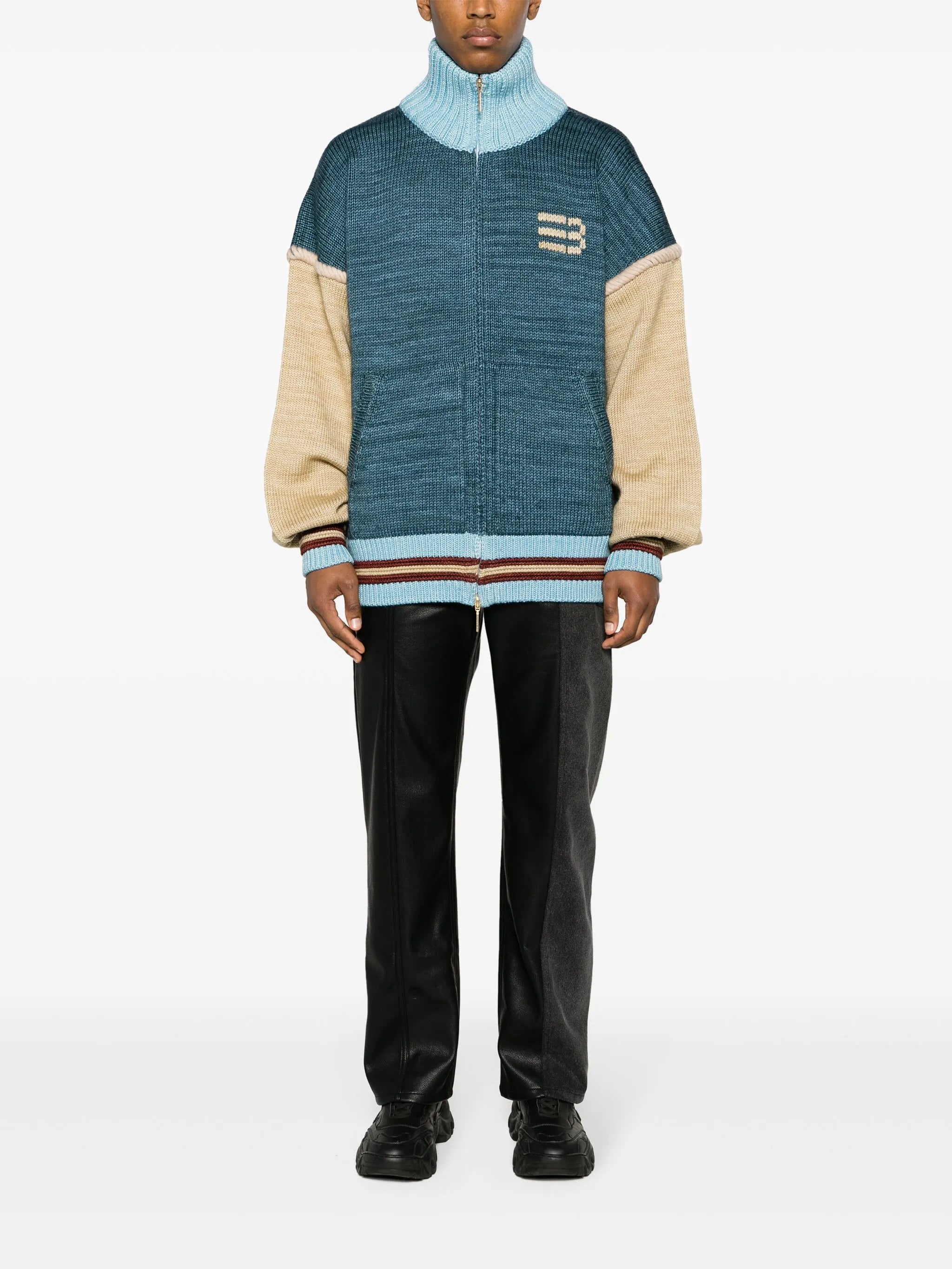 Victory chunky-knit bomber cardigan