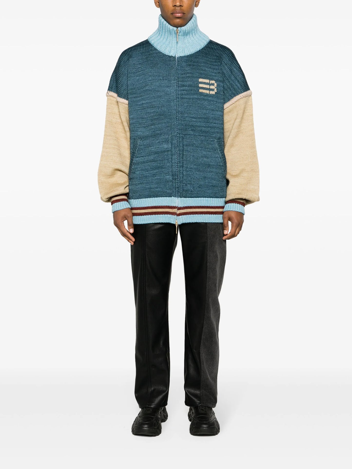 Victory chunky-knit bomber cardigan