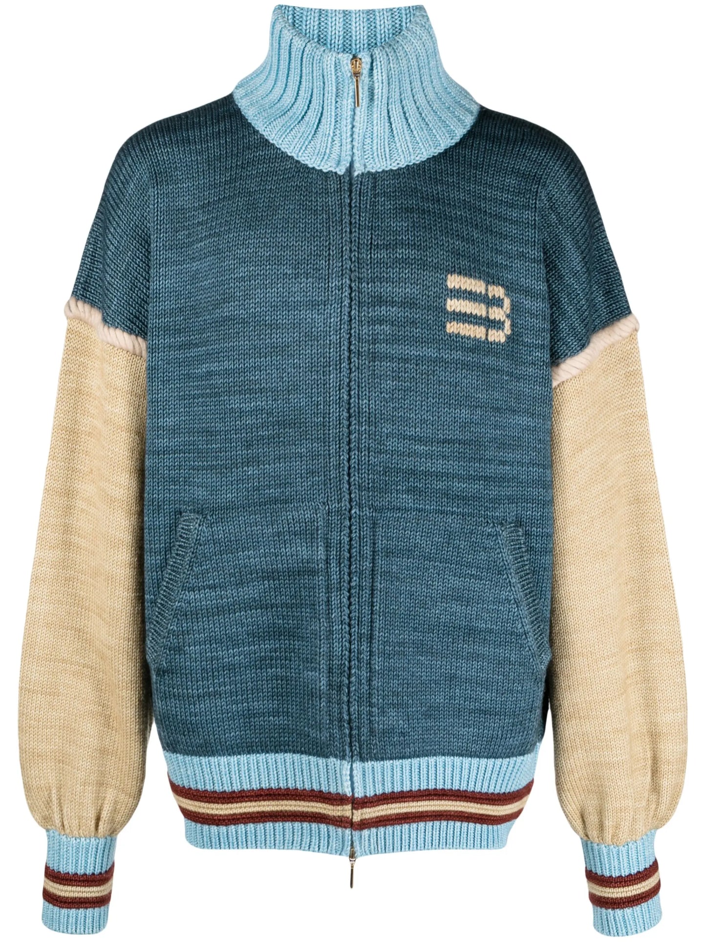 Victory chunky-knit bomber cardigan
