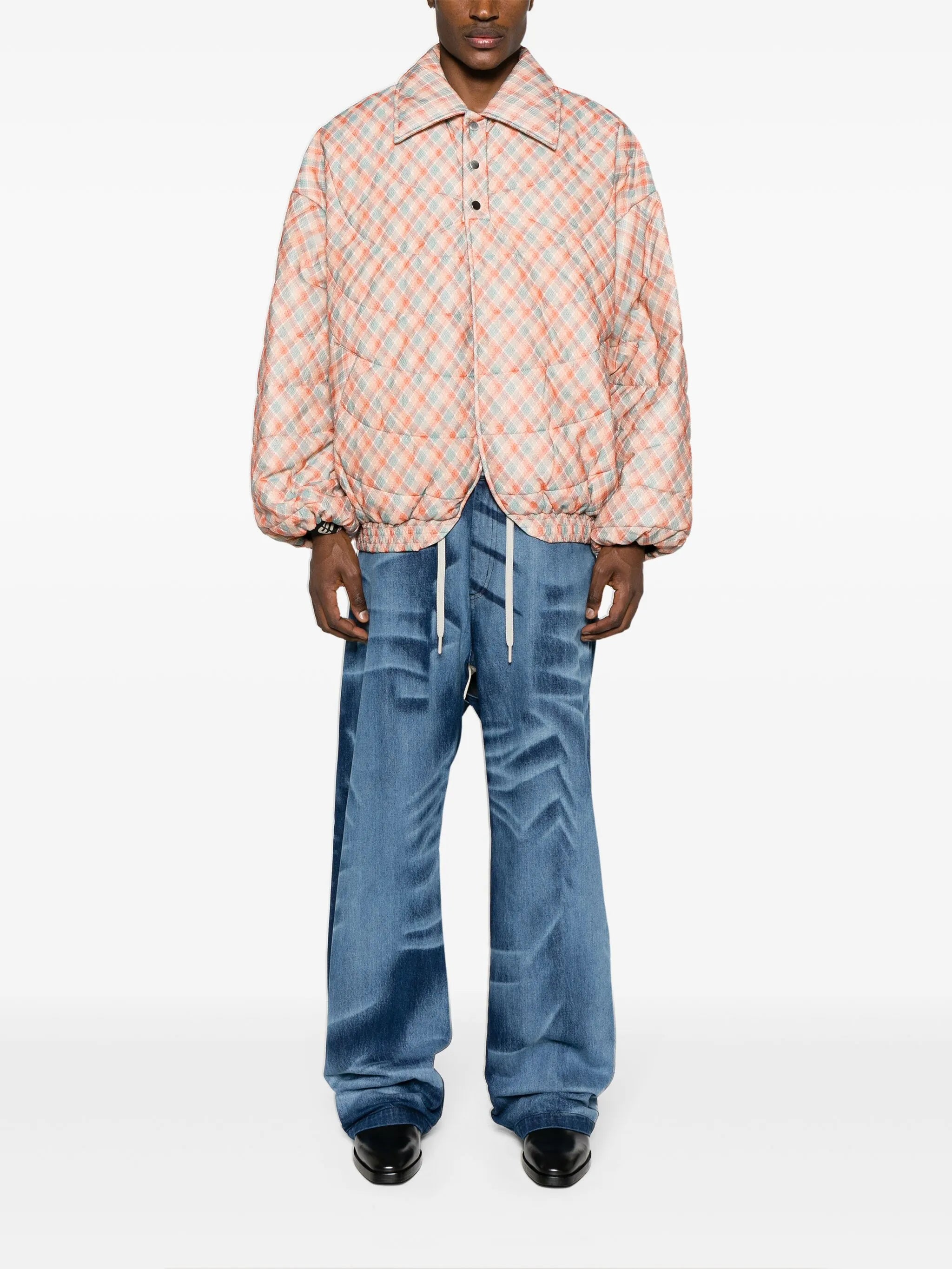 West Polo checked padded jacket