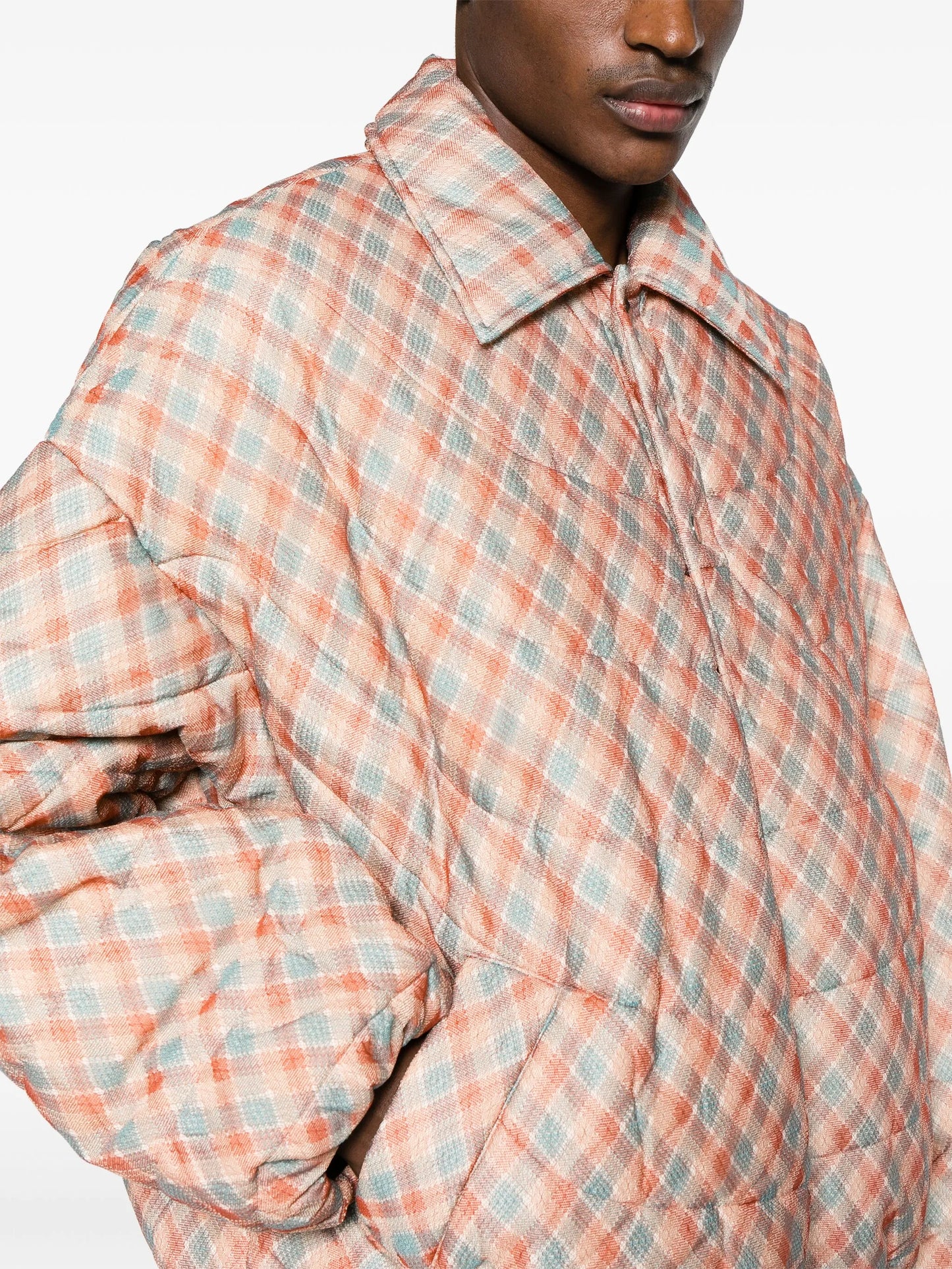 West Polo checked padded jacket
