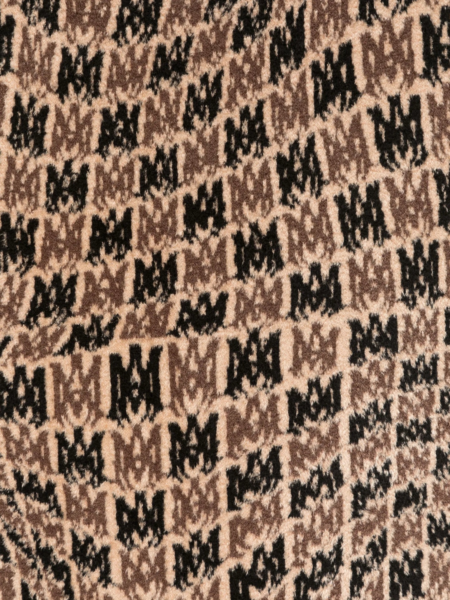 logo-intarsia frayed scarf