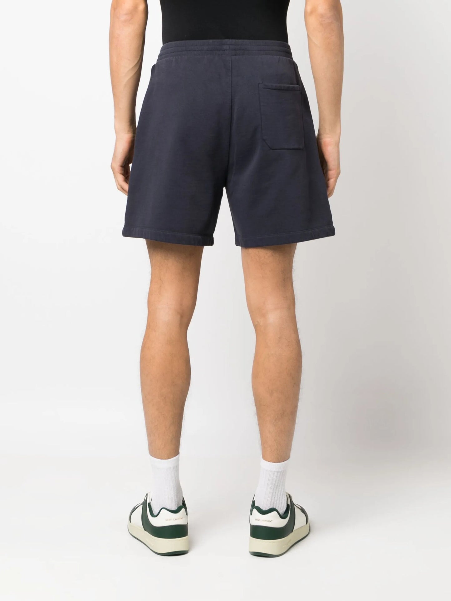 logo-print organic-cotton track shorts