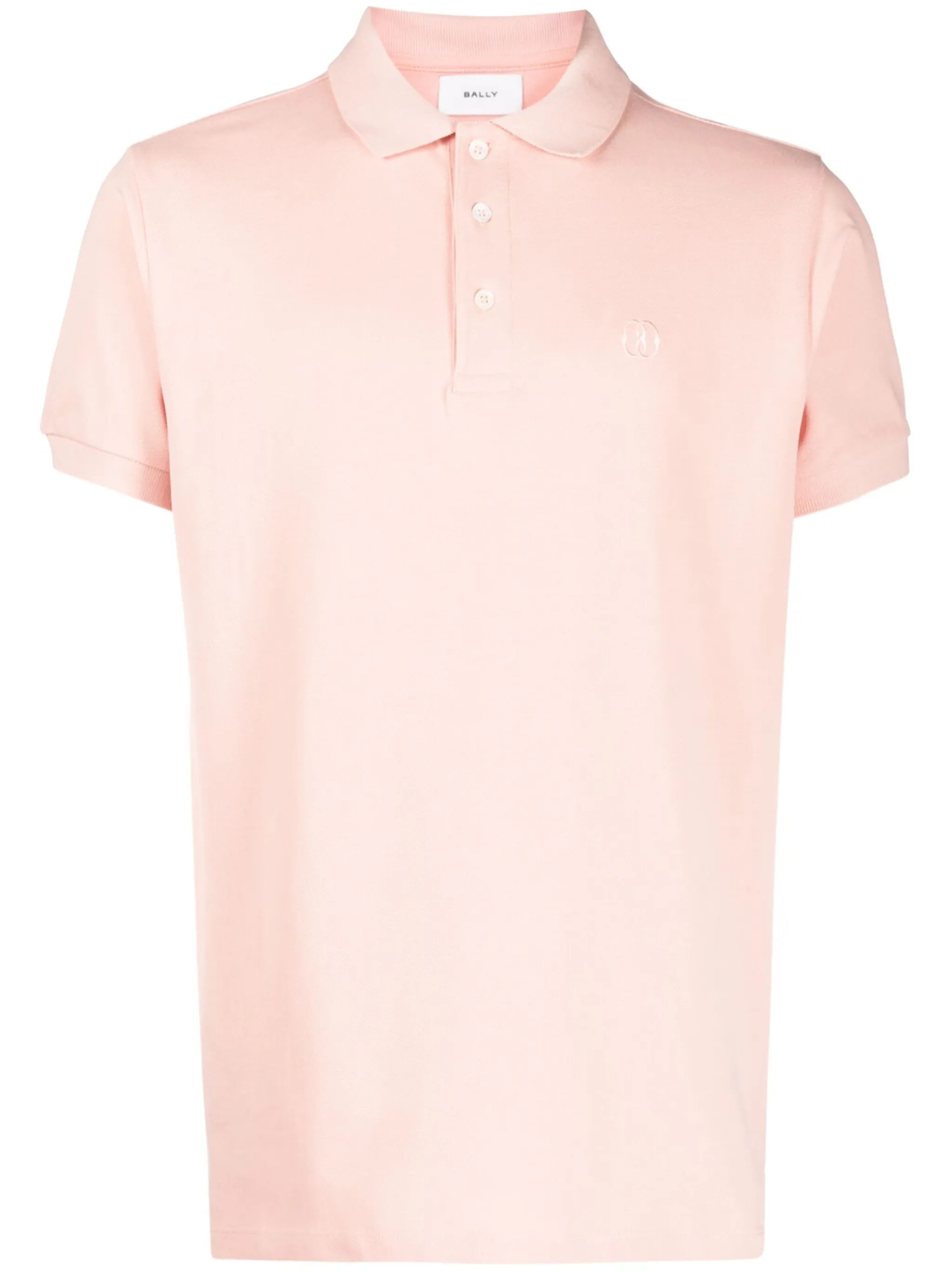embroidered-logo piqué-weave polo shirt