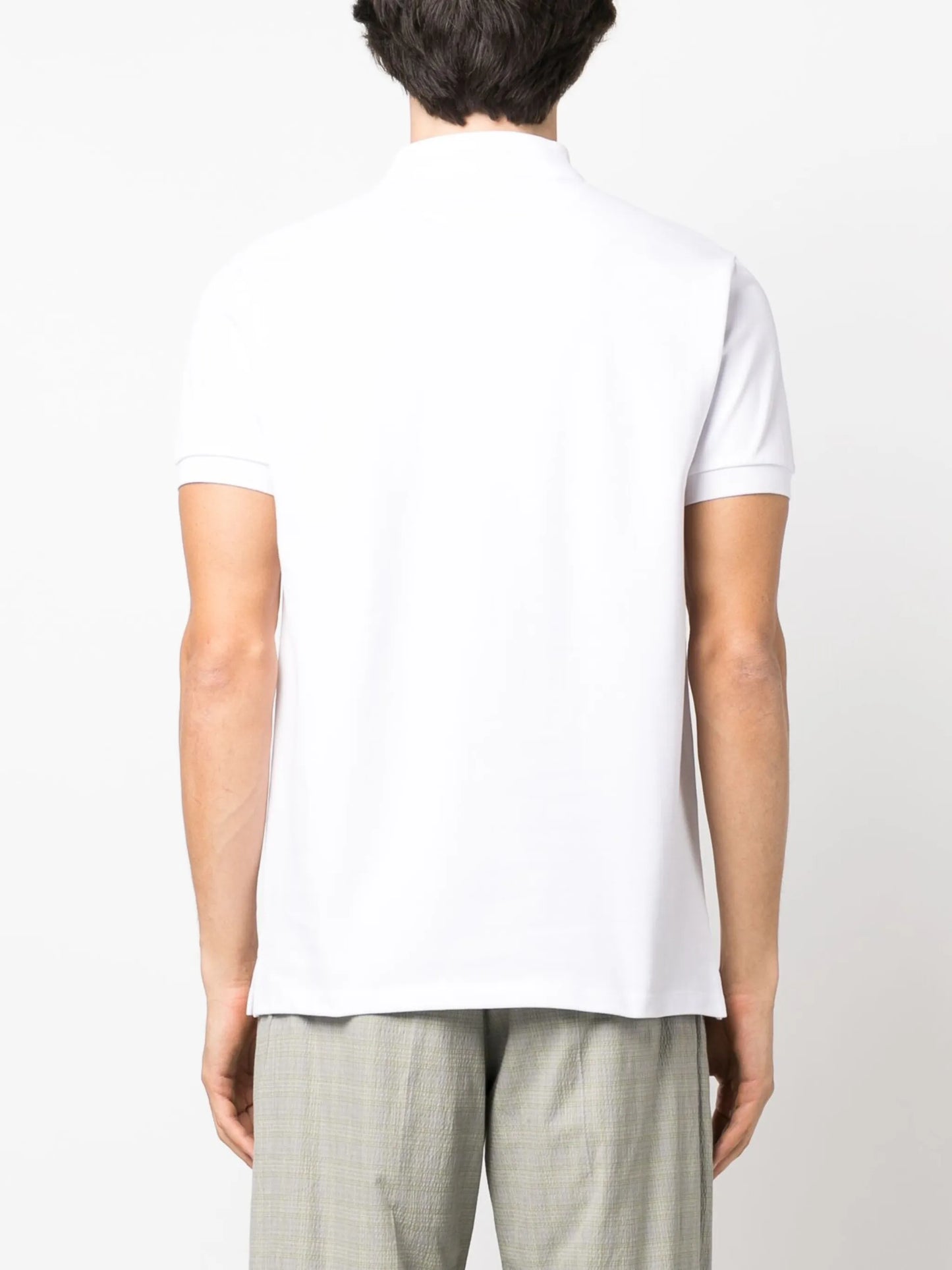 embroidered-logo piqué polo shirt