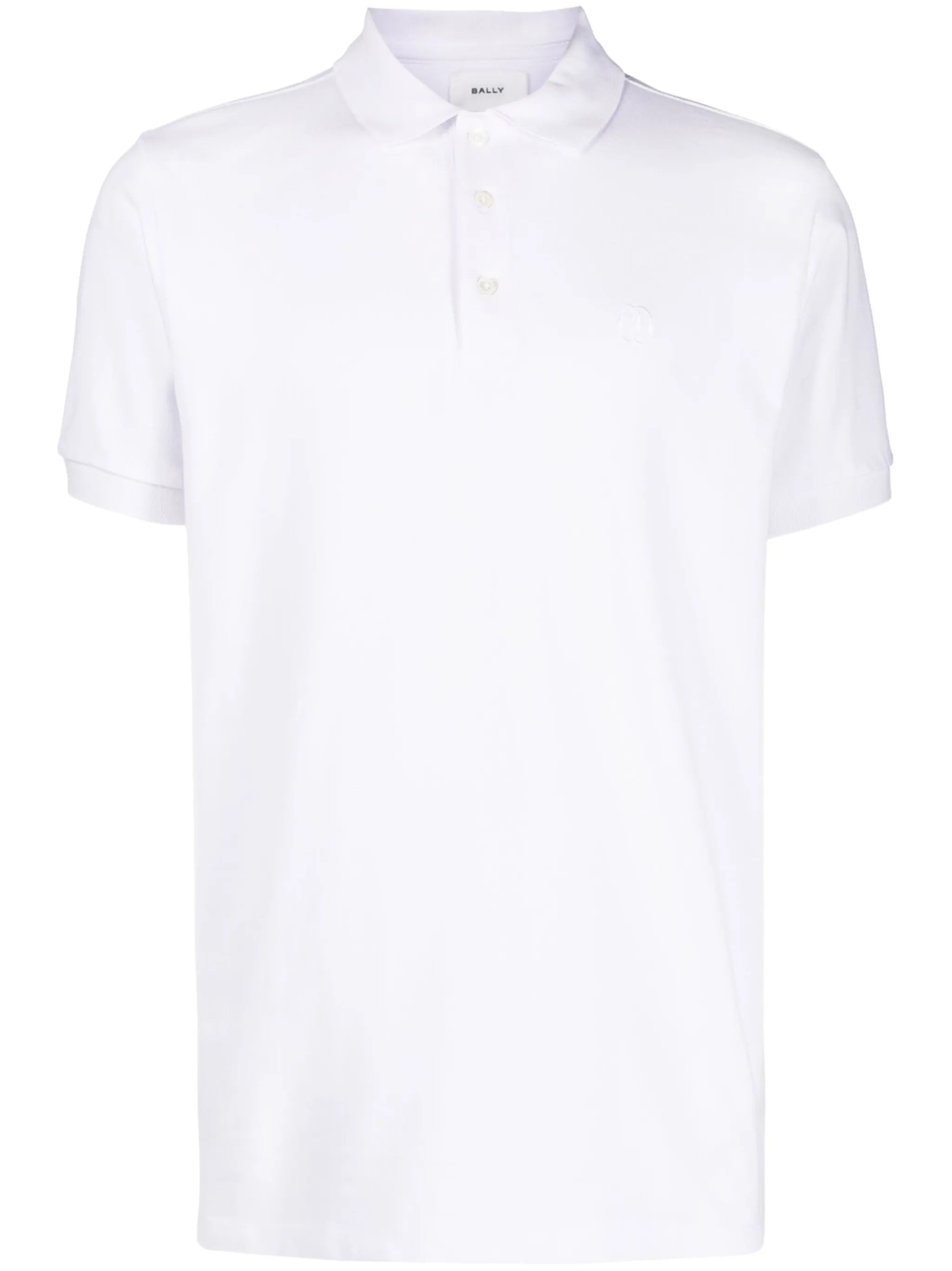 embroidered-logo piqué polo shirt