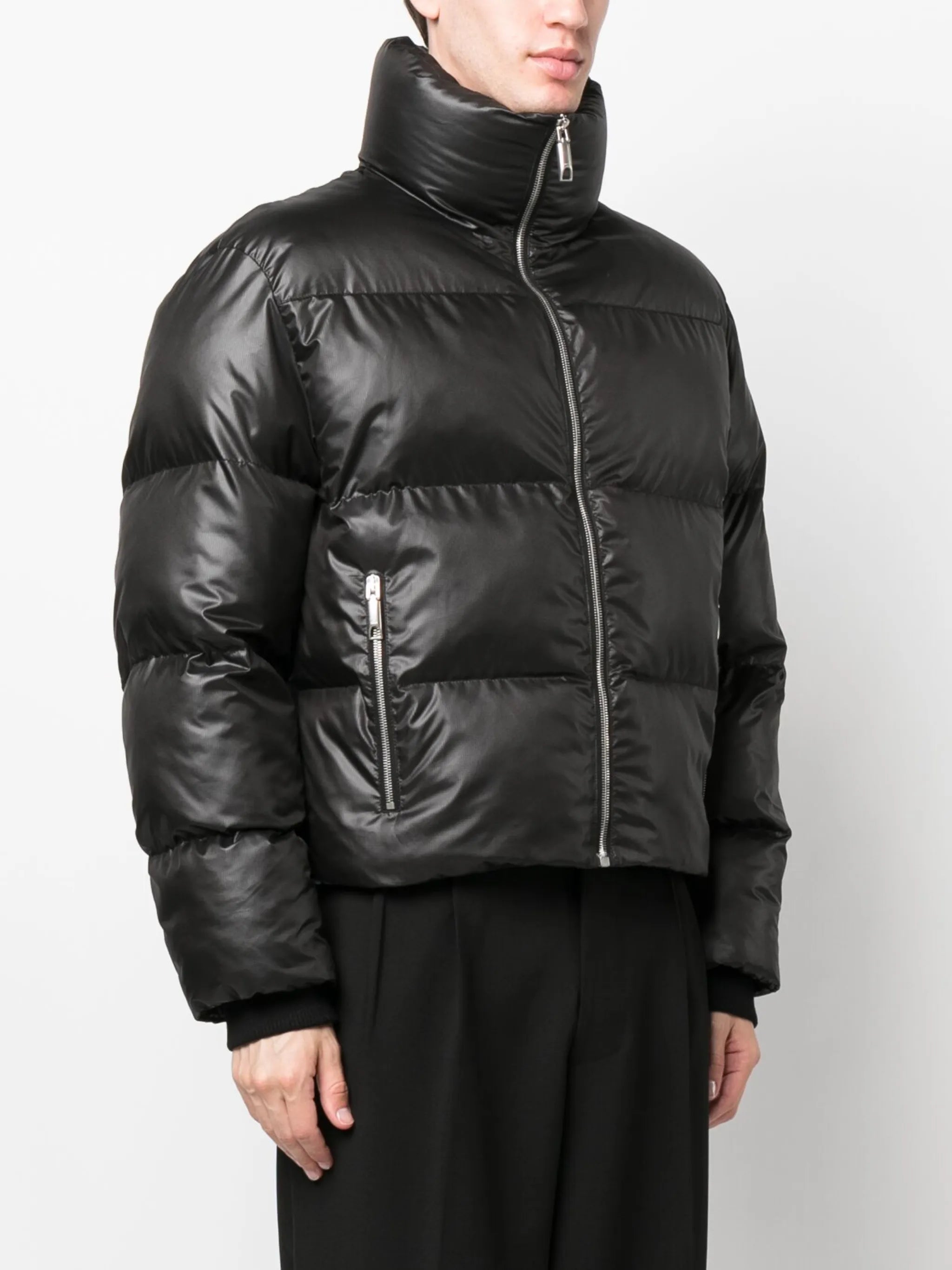 logo-patch padded jacket