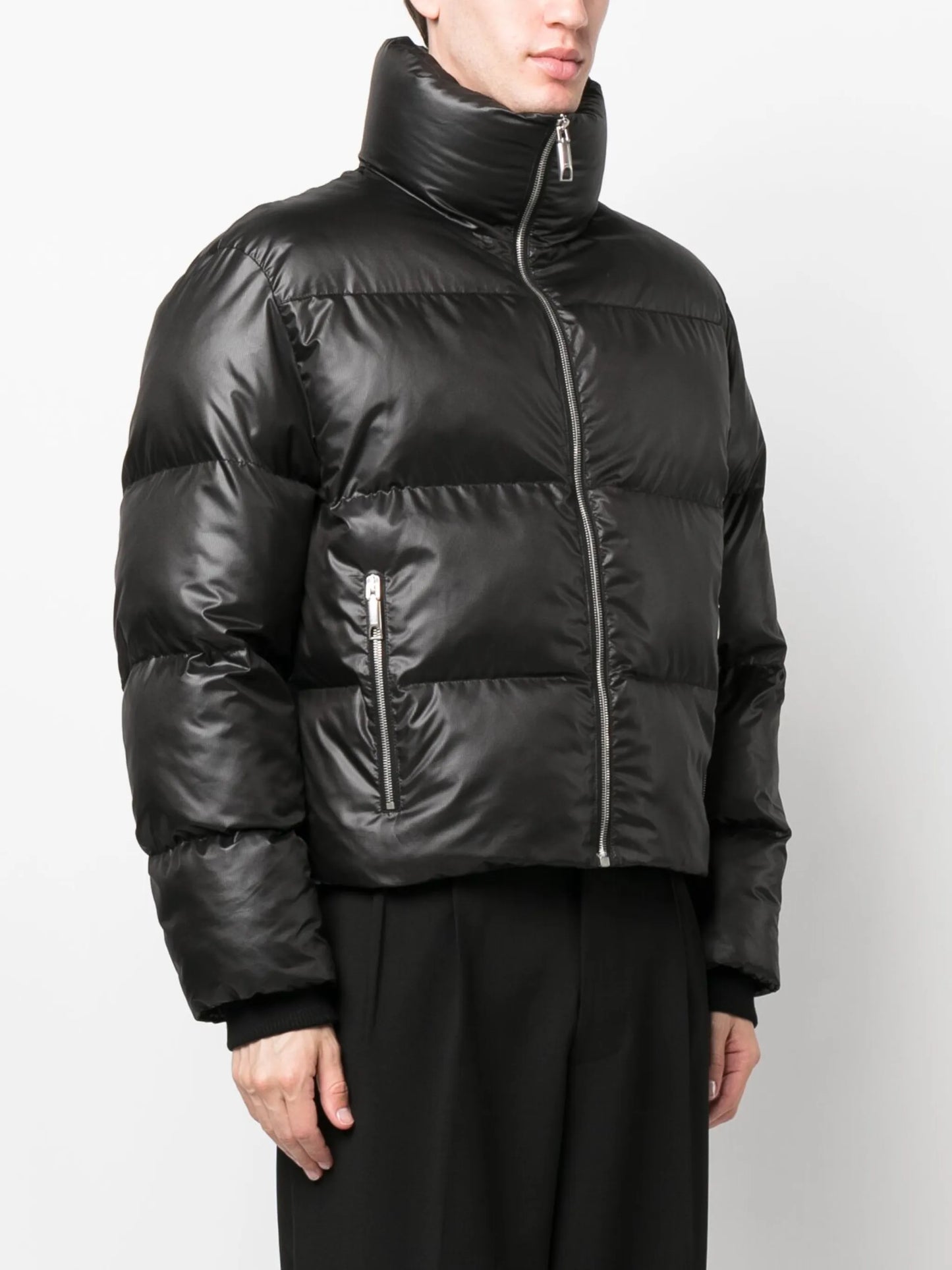 logo-patch padded jacket
