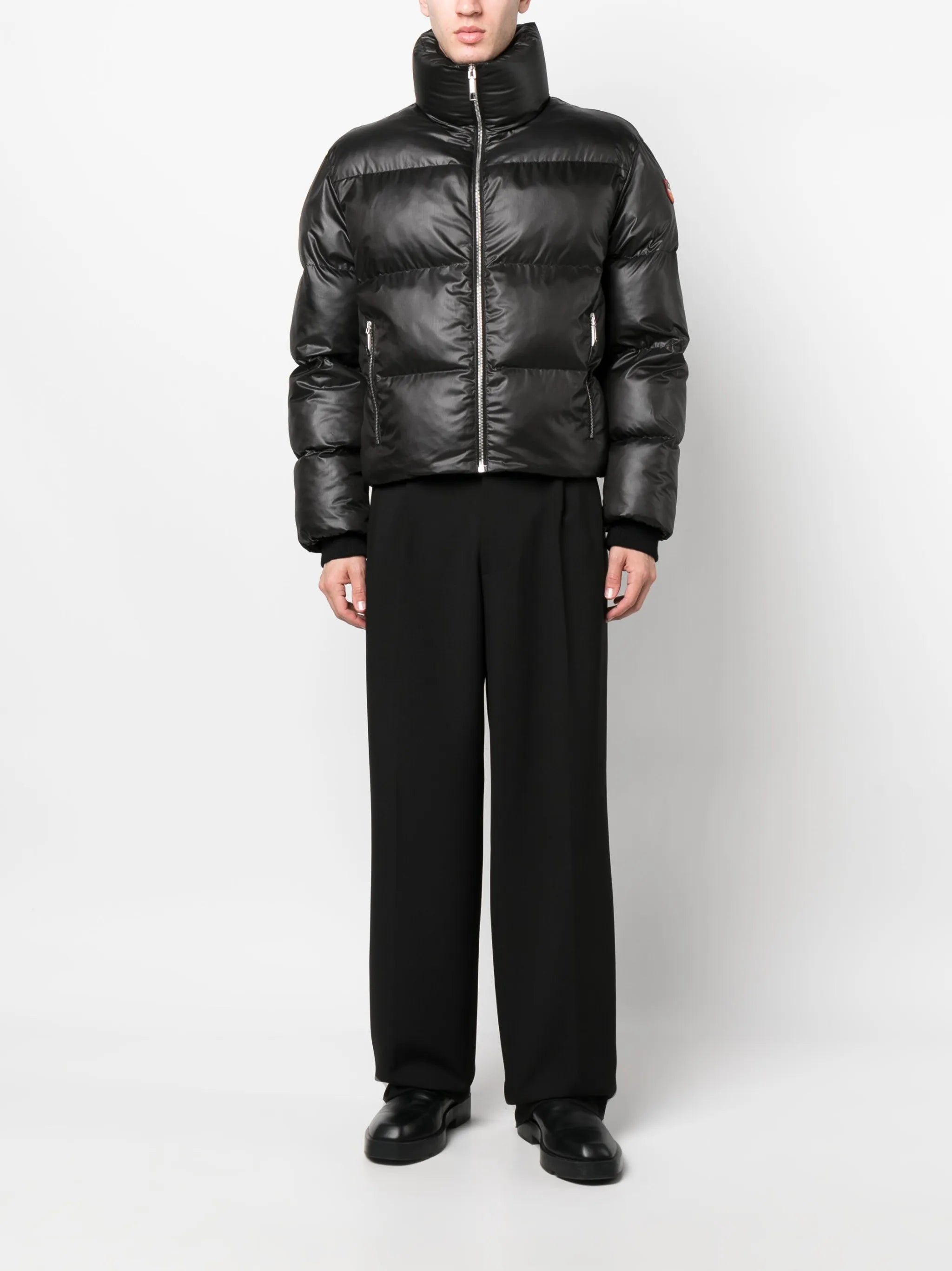 logo-patch padded jacket