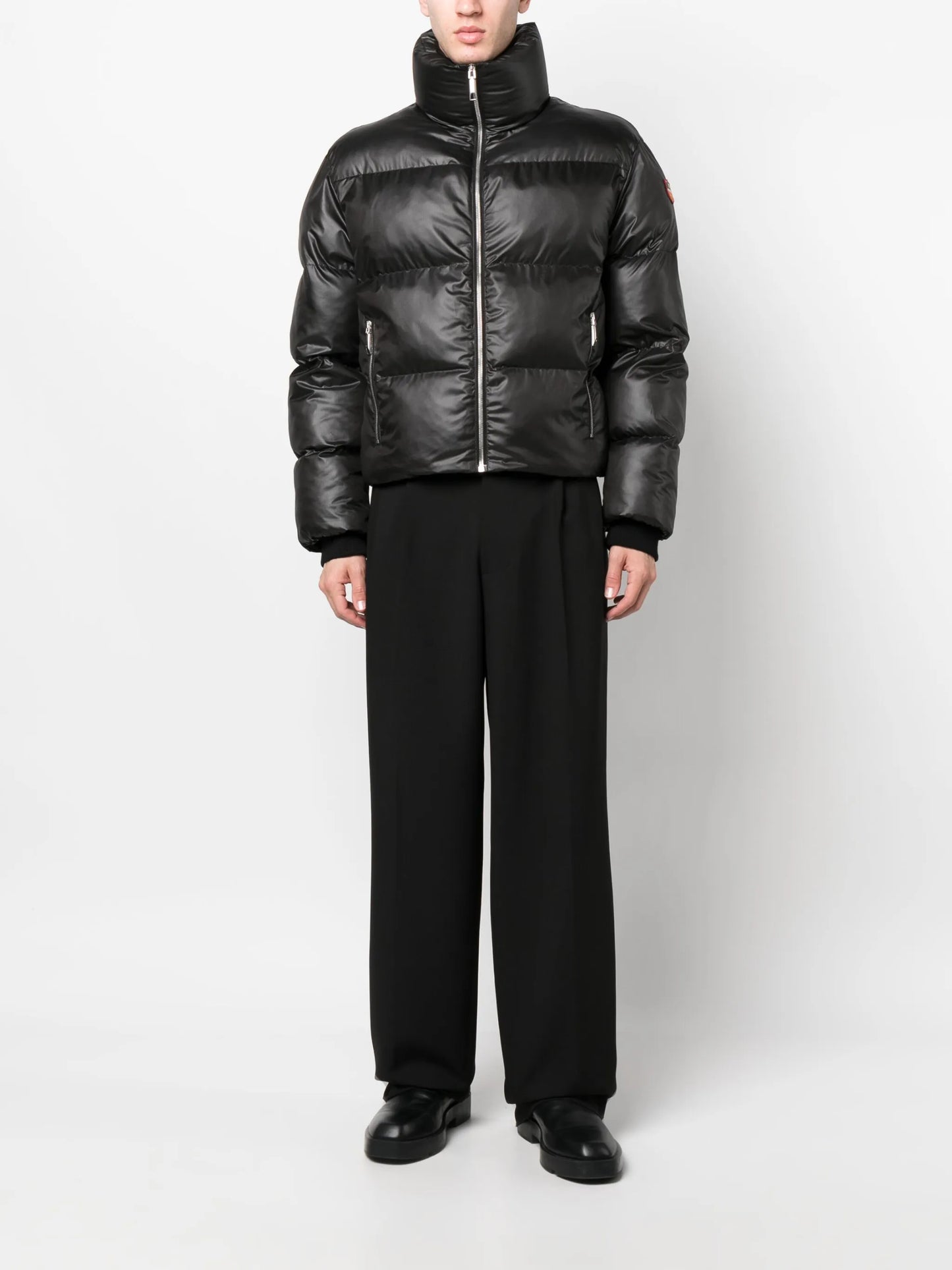 logo-patch padded jacket