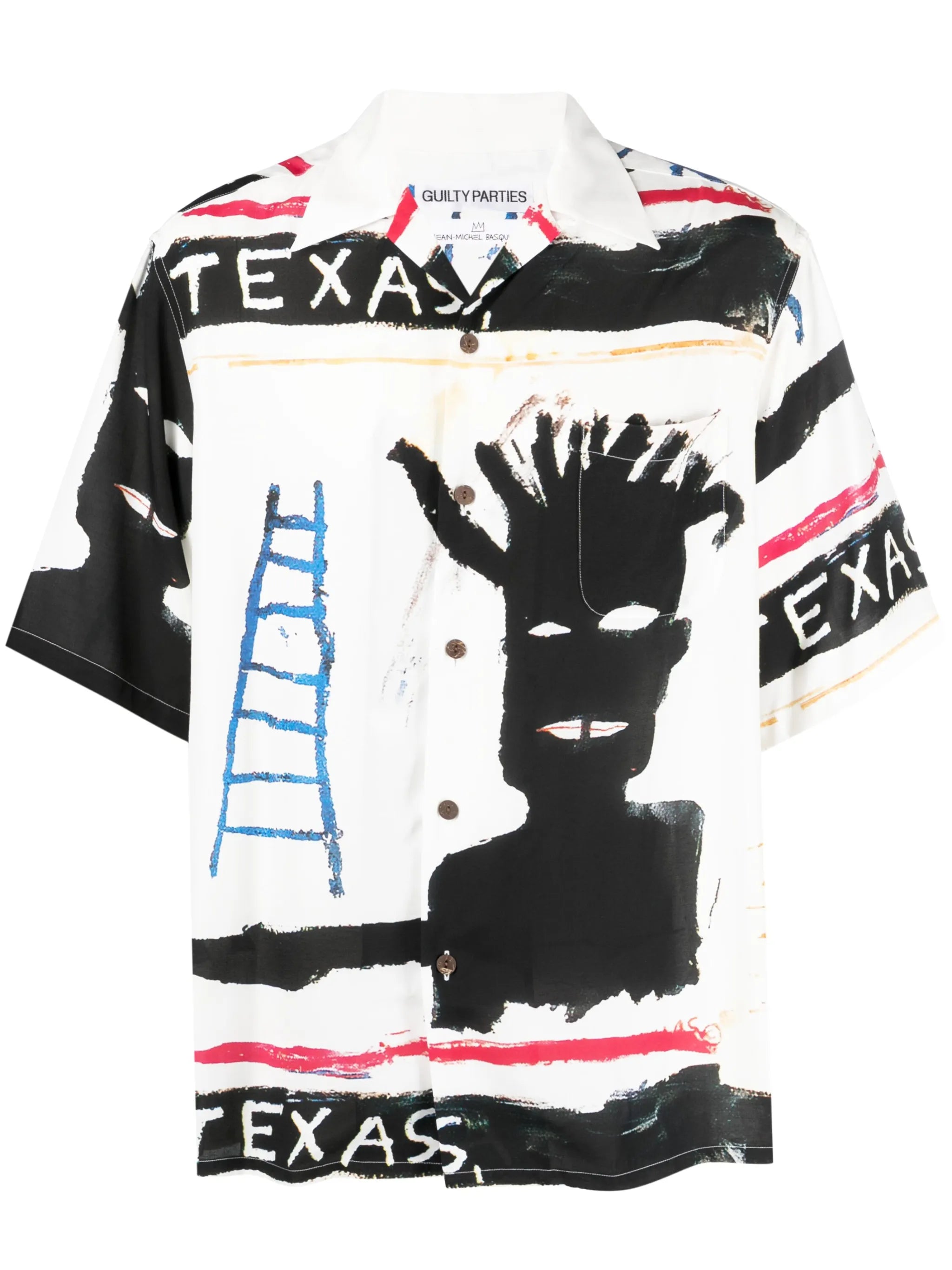 Jean-Michel Basquiat camp-collar shirt