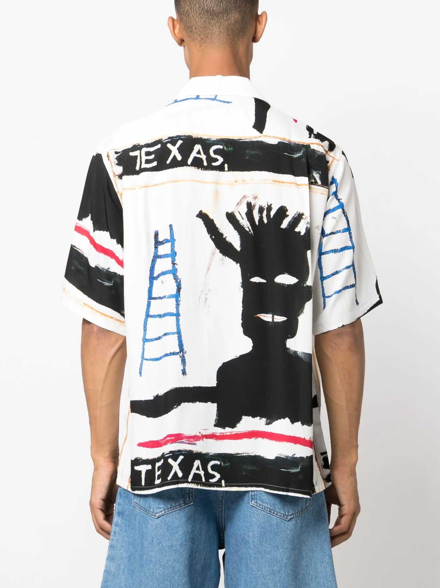 Jean-Michel Basquiat camp-collar shirt
