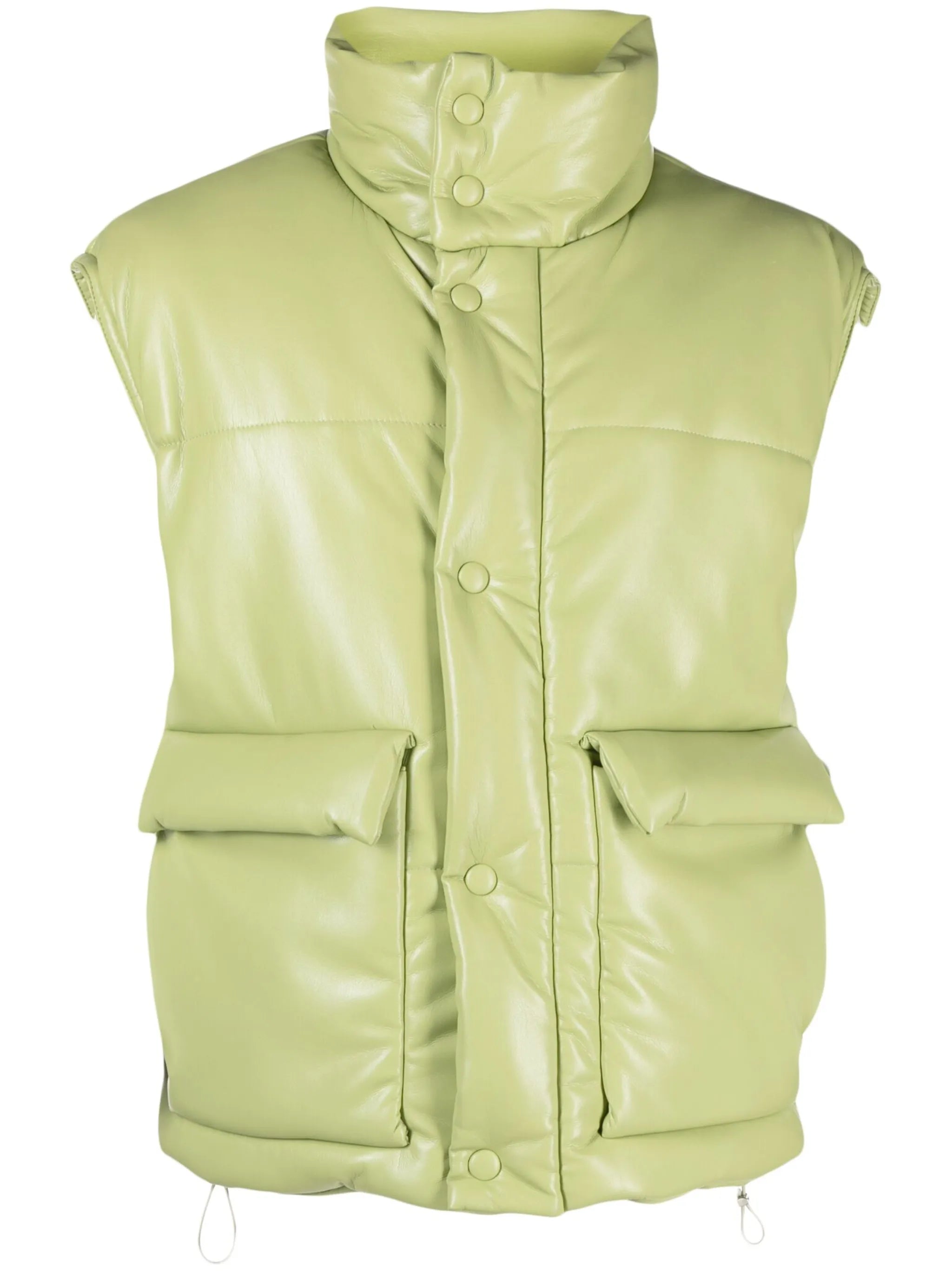 padded leather gilet