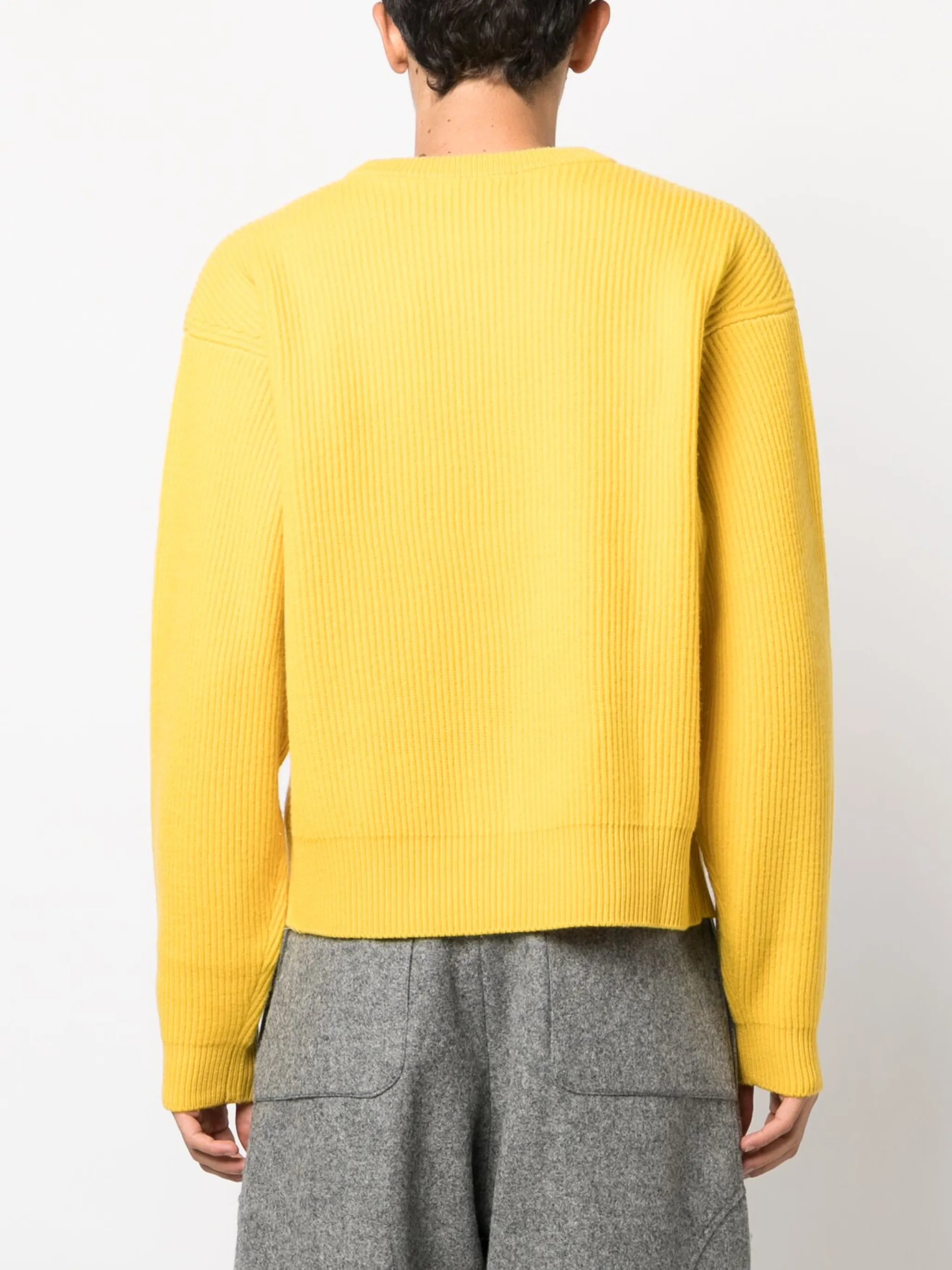 ribbed-knit wool jumper